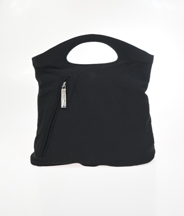 SALVATORE FERRAGAMO Reversible Hand Tote Bag Suede Nylon Black SHW Italy 68ZA345