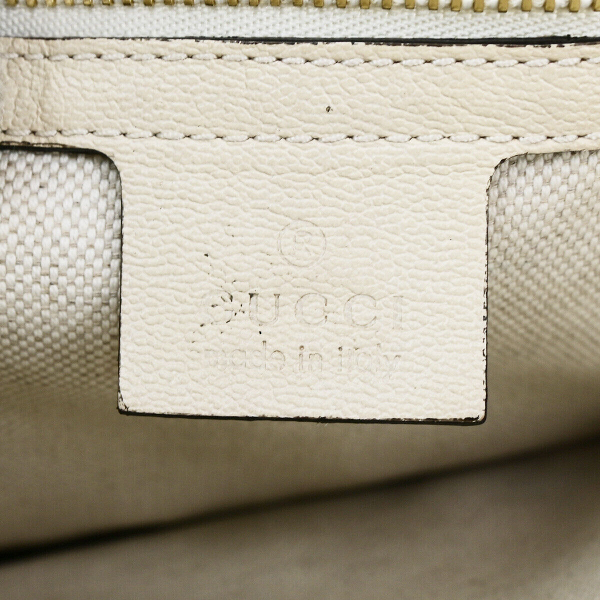 GUCCI Logo Horsebit GG Pattern Shoulder Bag Canvas Leather Brown White 20YG552