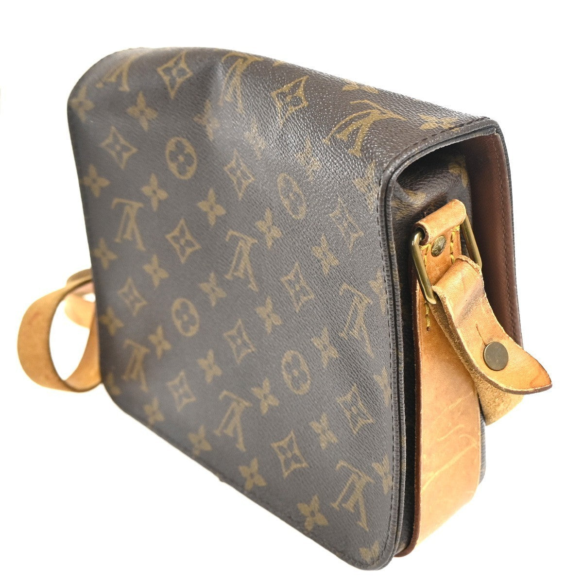 LOUIS VUITTON Cartouchiere MM Shoulder Bag Monogram Leather Brown M51253 39KC500