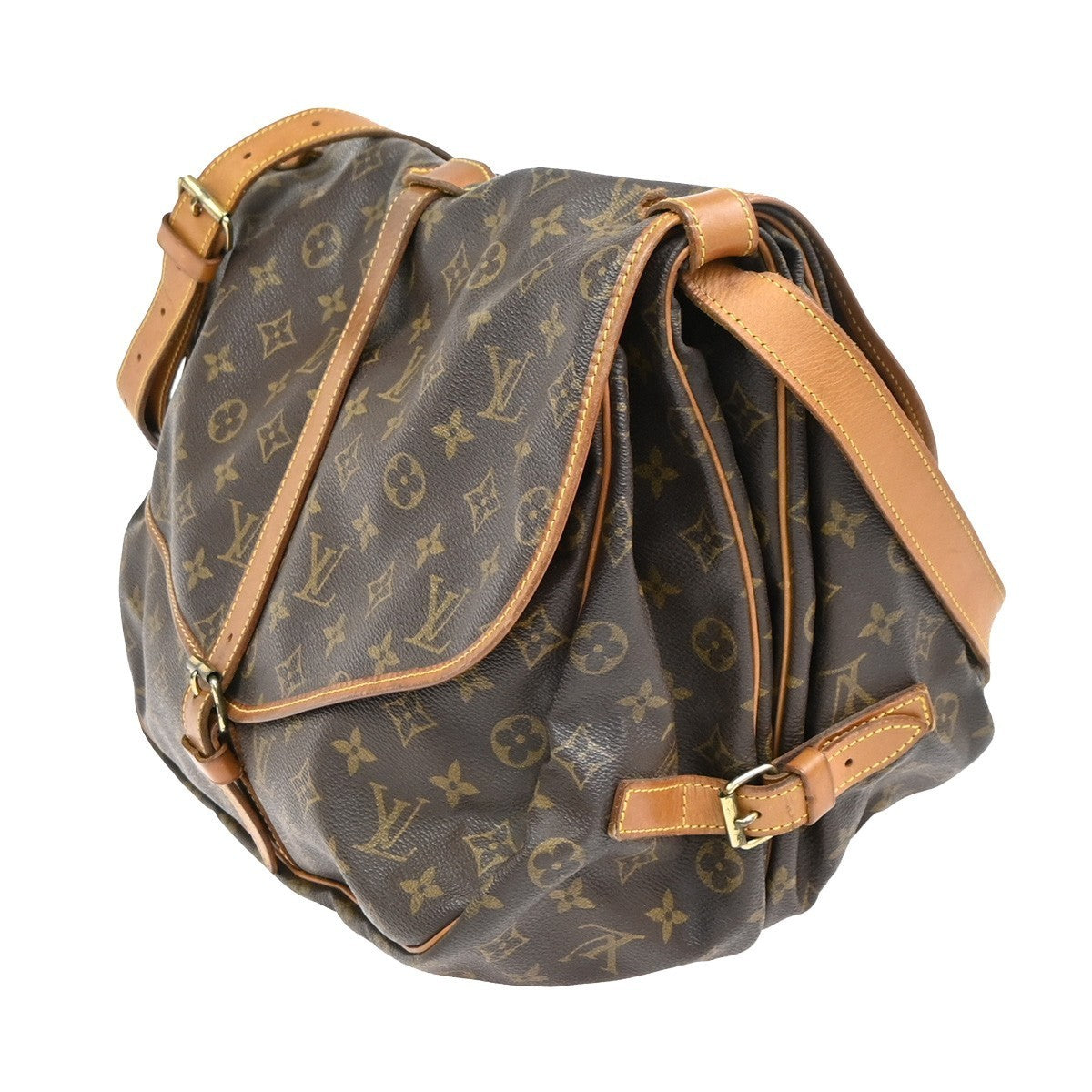 LOUIS VUITTON Saumur 35 Shoulder Bag Monogram Leather BN France M42254 78KC650