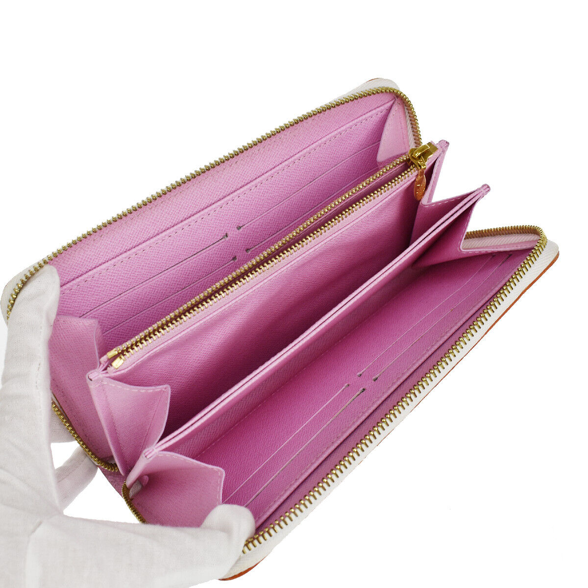 LOUIS VUITTON Zippy Wallet Monogram Multi White Pink Spain M60241 21RH513