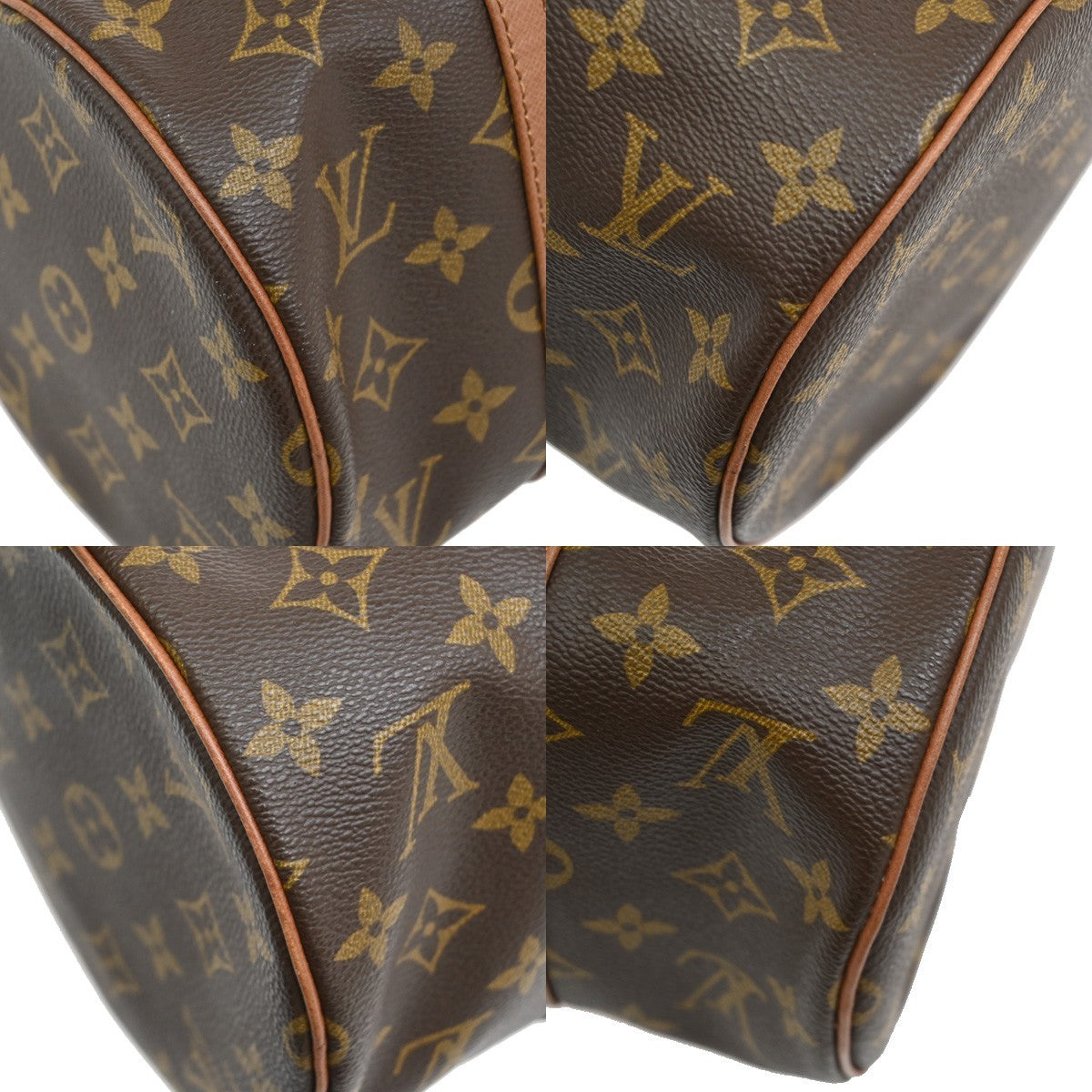LOUIS VUITTON Logo PAPILLON 30 Hand Bag Monogram Leather Brown M51365  73TA131