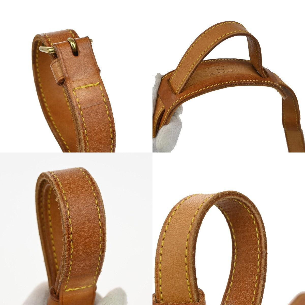 LOUIS VUITTON Logo Saumur 30 Shoulder Bag Monogram Leather Brown M42256 16EE245