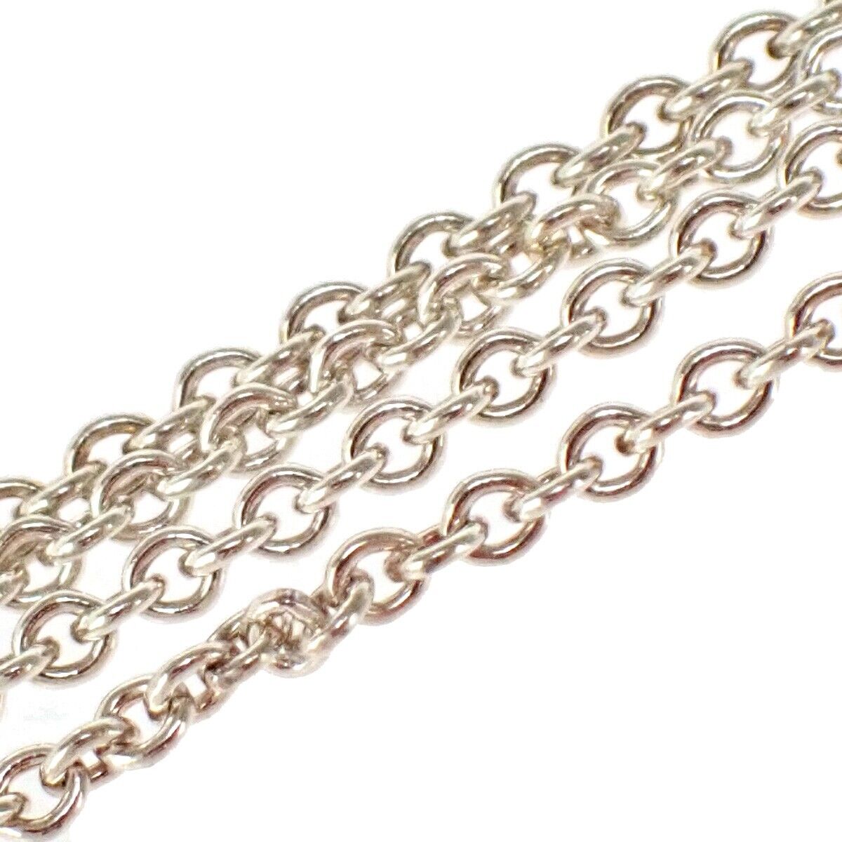 TIFFANY & CO. Open Heart 22mm Necklace Silver 925 Elsa Peretti Accessory 01MZ861