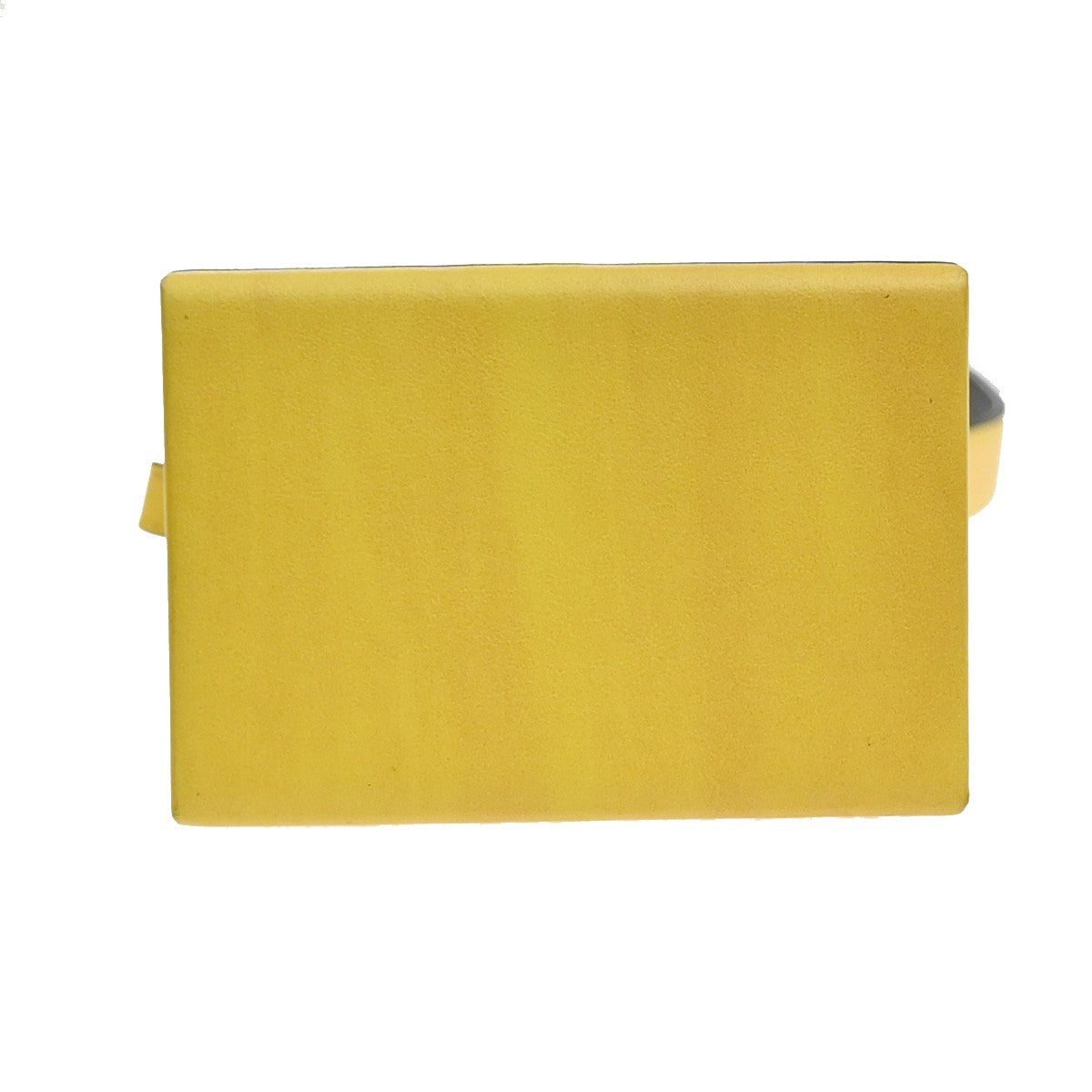 FENDI Logo Box Vertical Mini Shoulder Bag Leather Yellow GHW Italy 11YH946