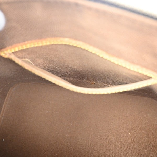 LOUIS VUITTON LV Logo Alma Hand Bag Monogram Leather Brown France M51130 88TA543