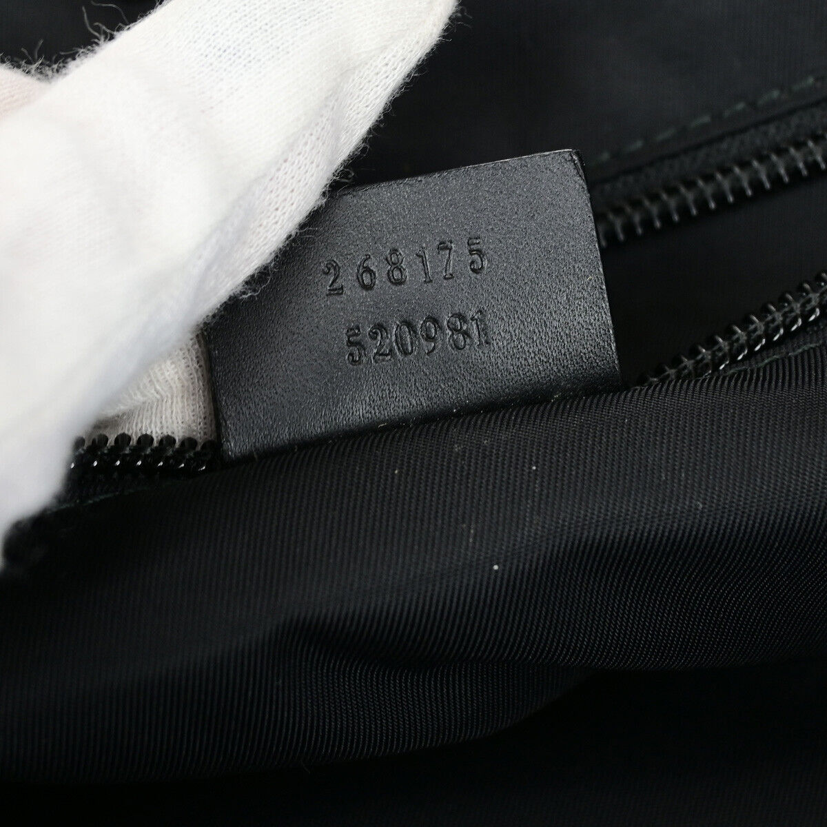 GUCCI Logo Sherry Shoulder Tote Bag Canvas Leather Black SHW Italy 74YG583