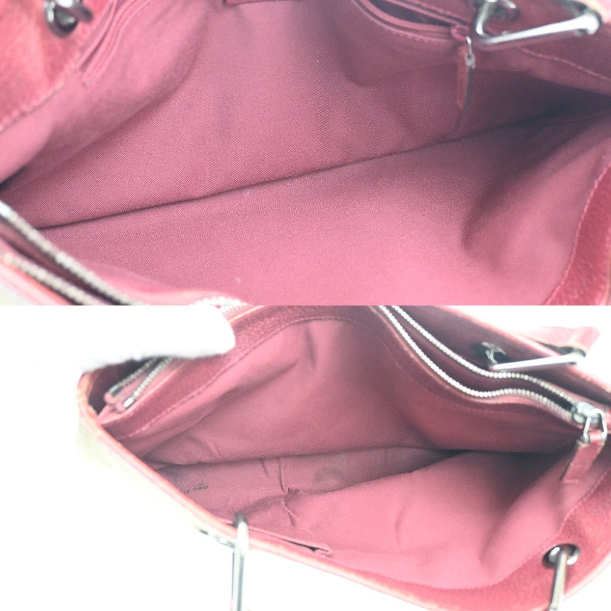 GUCCI GG Canvas Shoulder Bag Canvas Leathern Brown Red GHW Italy 63KC005