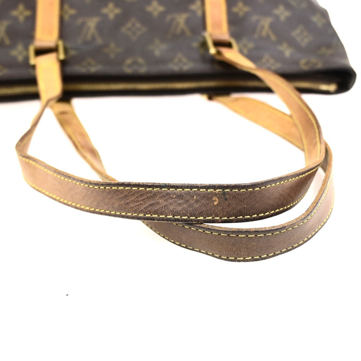LOUIS VUITTON Cabas Mezzo Shoulder Bag Monogram Leather Brown M51151 81KD117
