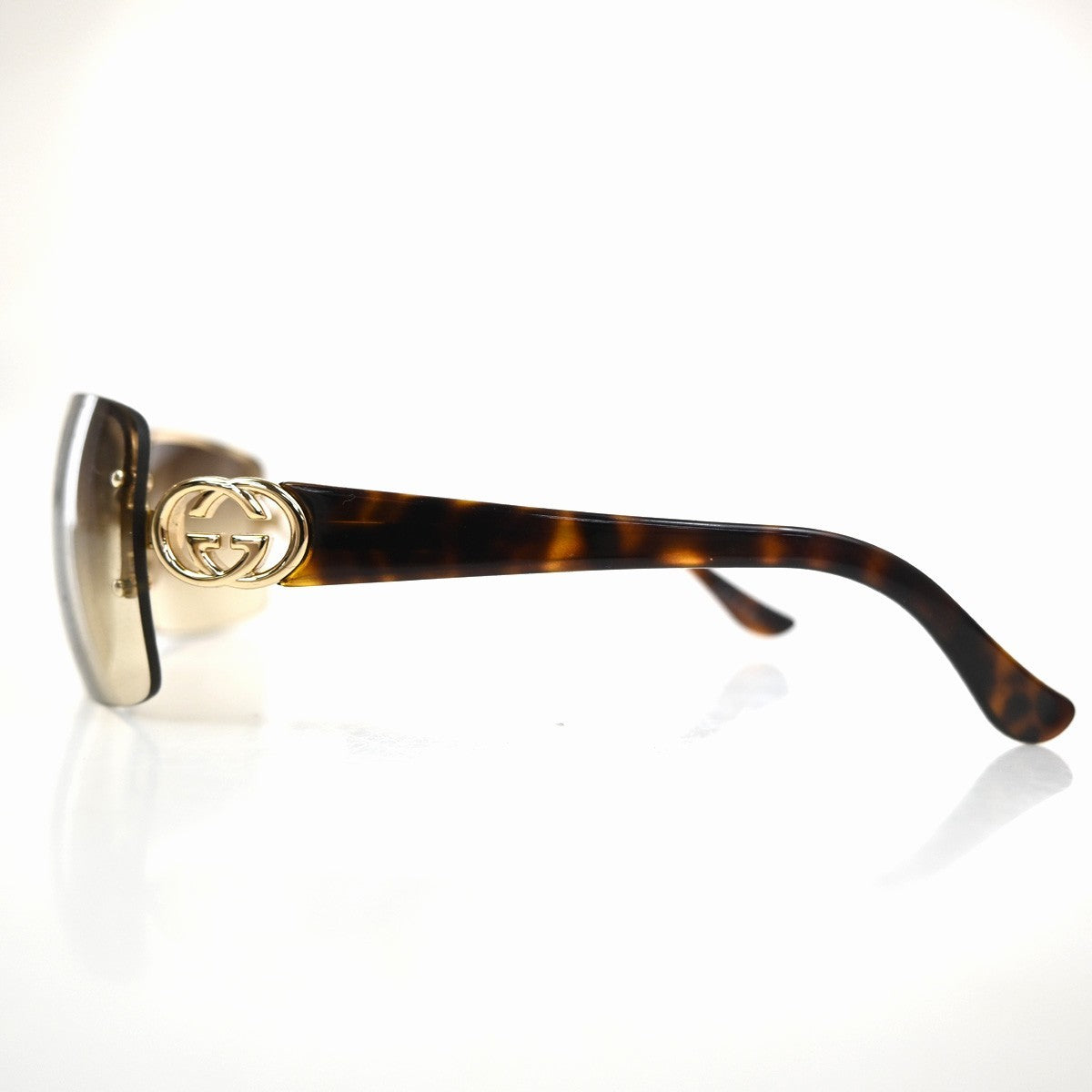 GUCCI GG Sunglasses GG 2804/F/S/ Eye Were Plastic Metal Black Brown 07TA617