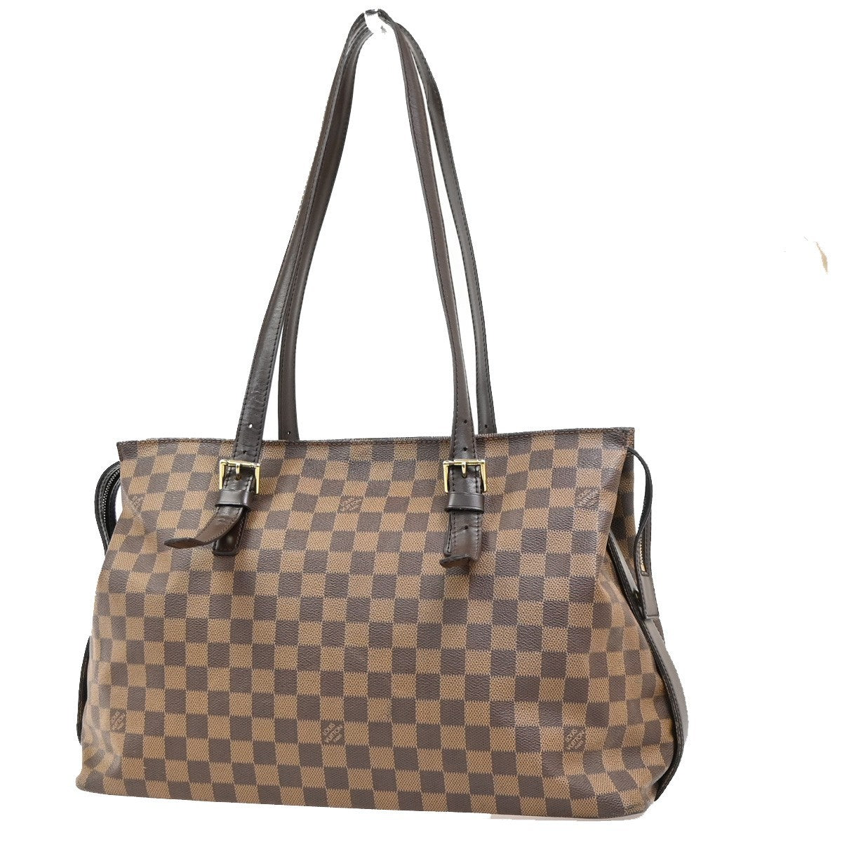 LOUIS VUITTON Chelsea Shoulder Tote Bag Damier Ebene Leather BN N51119 77MA601