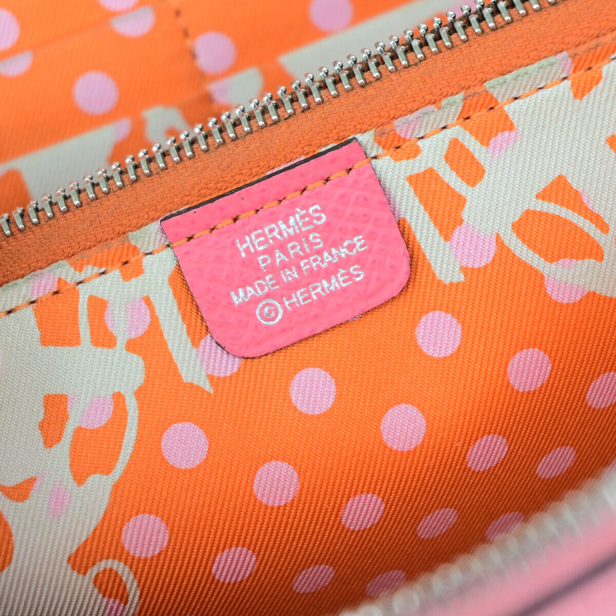 HERMES Azap Classique Long Zipper Wallet Silk In Epsom Rose Azaalee SHW 35YG473