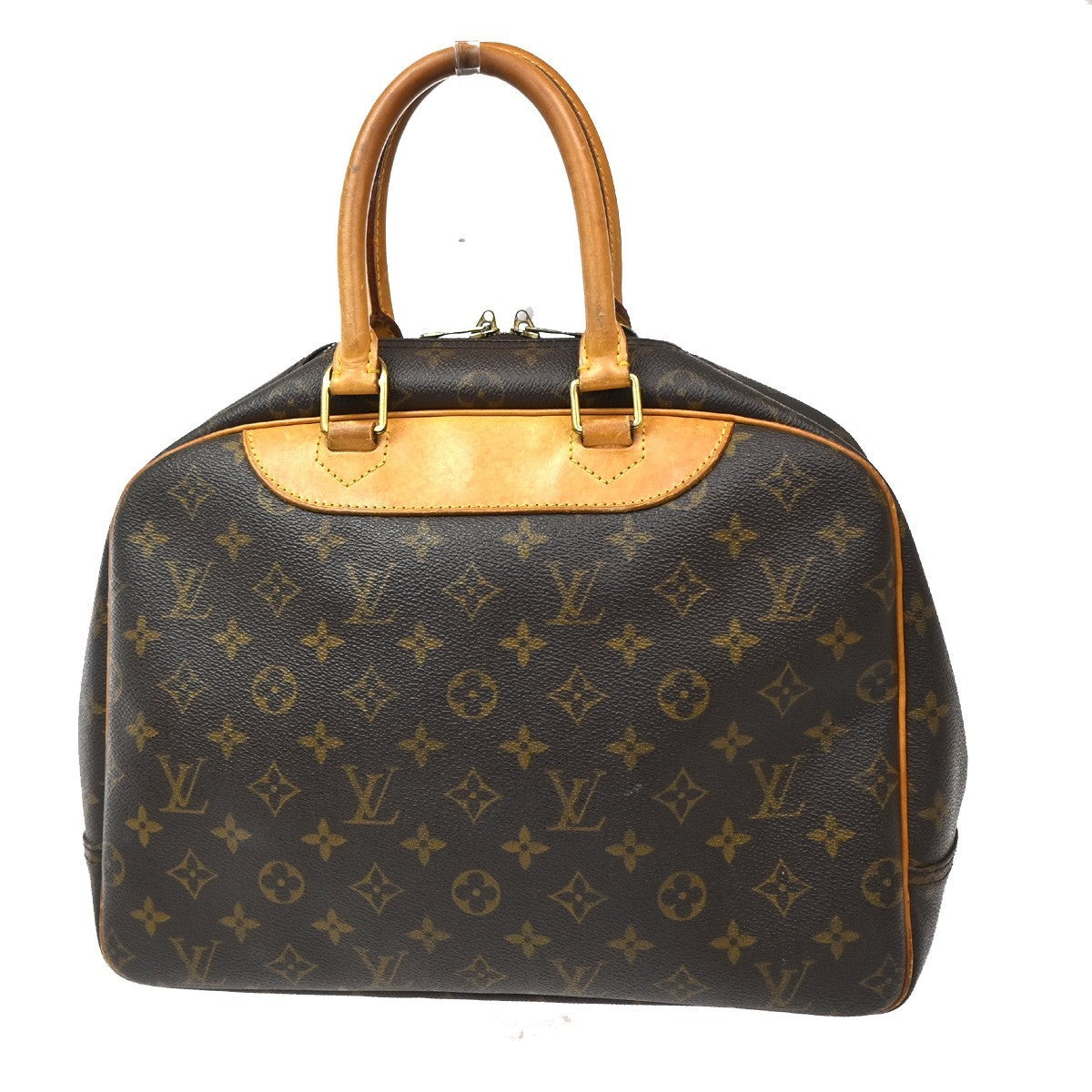 LOUIS VUITTON LV Logo Deauville Hand Bag Monogram Leather Brown M47270 81CA538