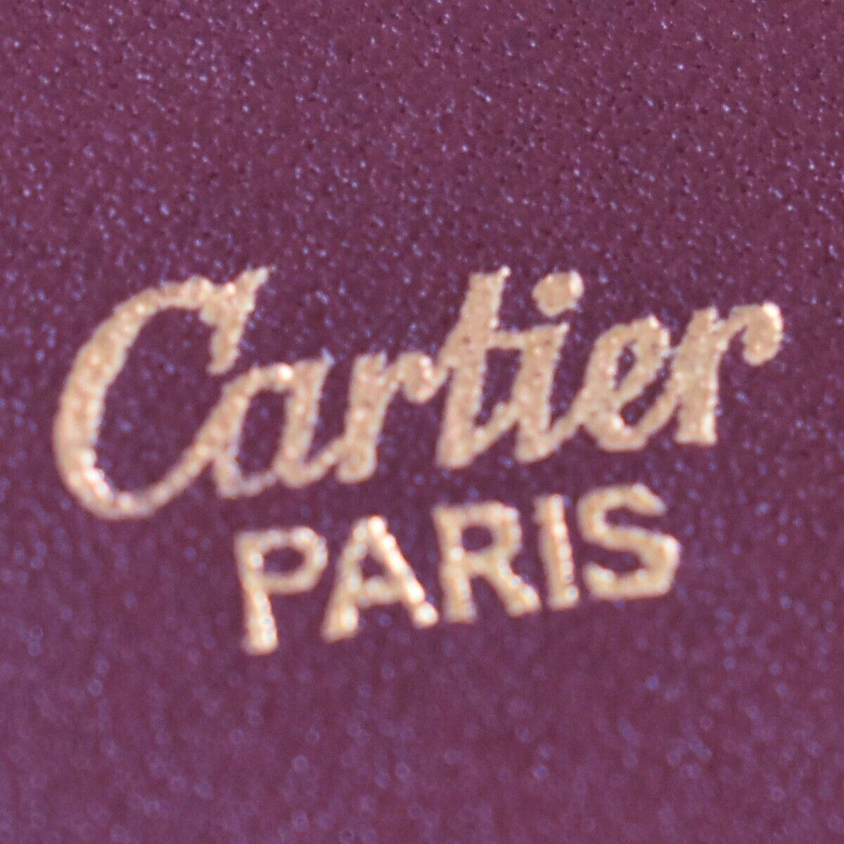 MUST DE CARTIER 2C Logo Wallet Clutch Hand Bag Leather Bordeaux Gold 09EA018