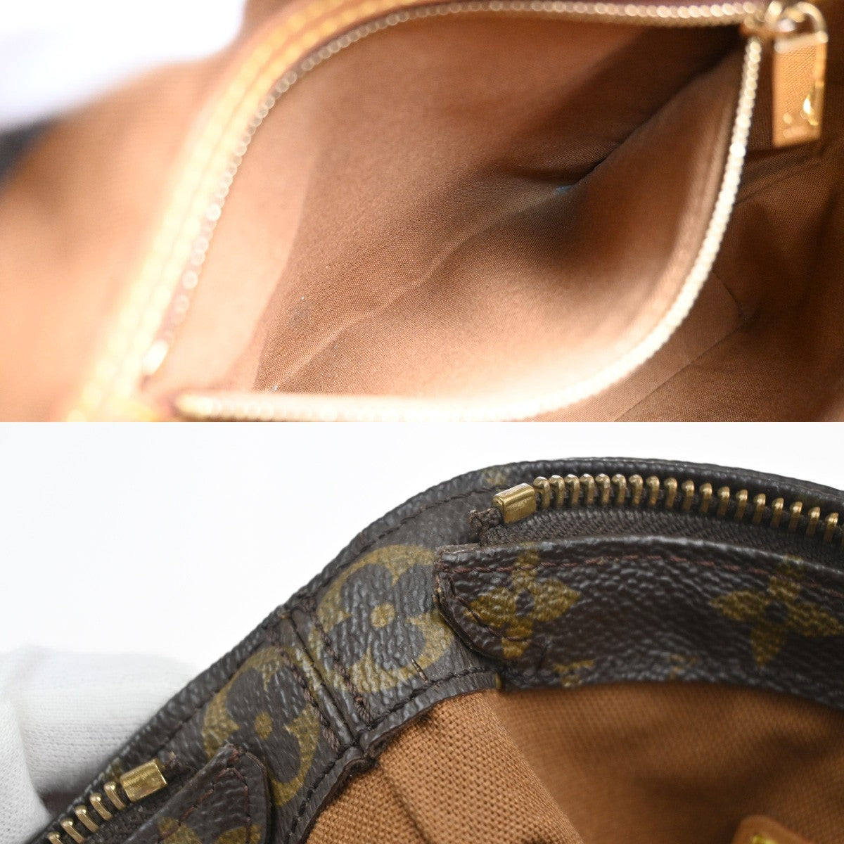 LOUIS VUITTON Cabas Piano Shoulder Bag Monogram Leather Brown M51148 82YJ148