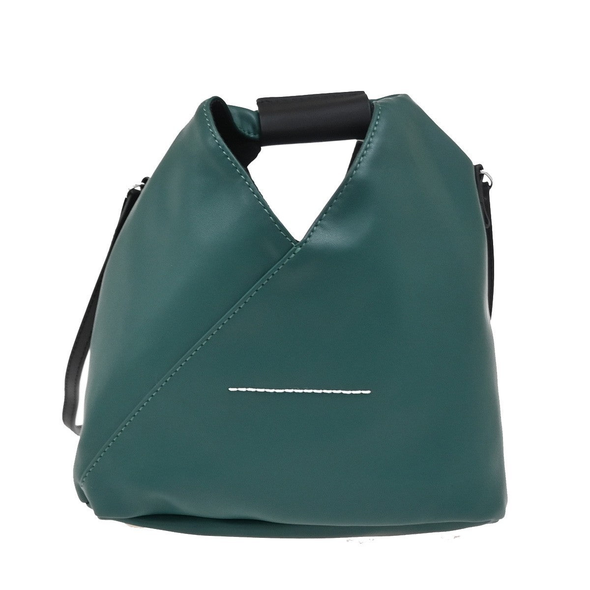 Maison Margiela Logo MM6 Mini Crossbody Shoulder Bag Leather Green 30YJ026