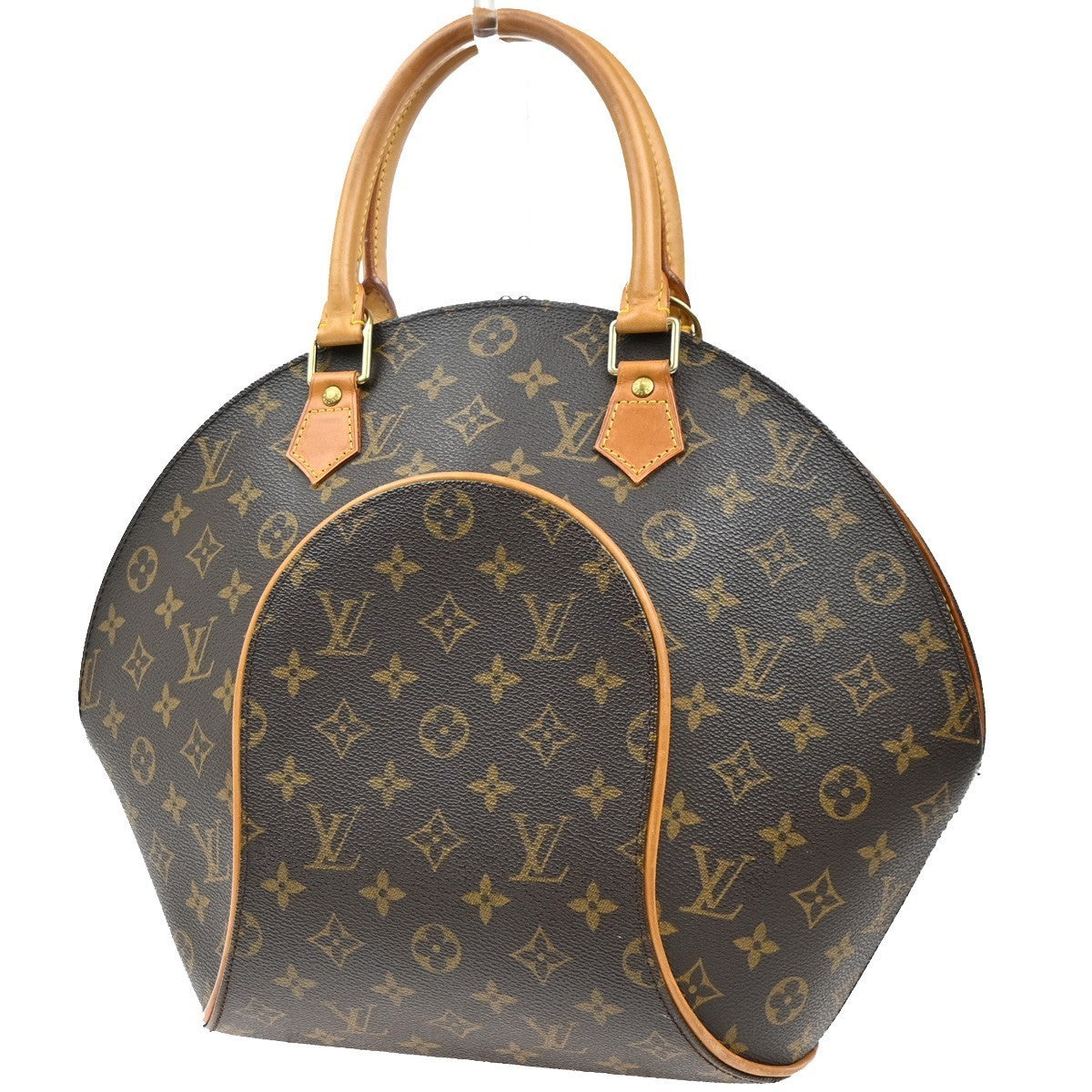LOUIS VUITTON LV Logo Ellipse MM Hand Bag Monogram Leather Brown M51126 19MA102