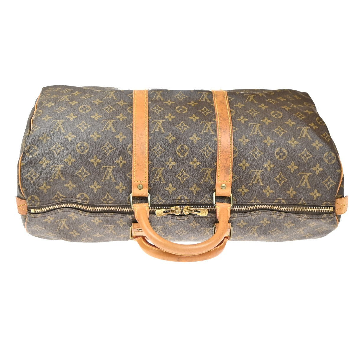 LOUIS VUITTON Keepall 50 Travel Hand Bag Monogram Leather Brown M41426 79MA435