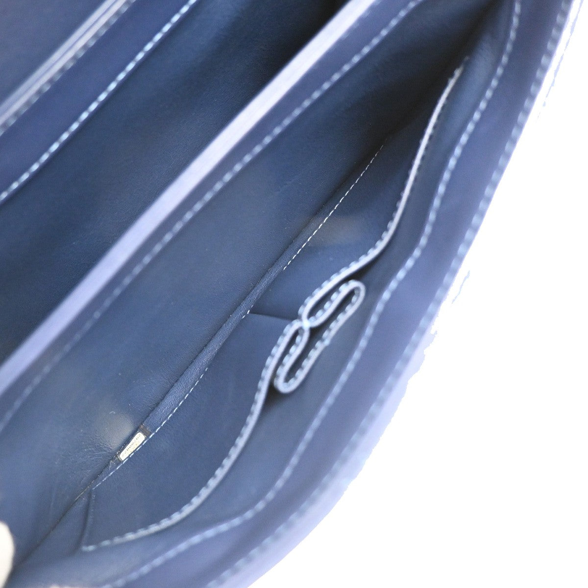 CHANEL Trendy CC Top Handle Chain Shoulder Hand Bag Leather Blue GHW 770RL385