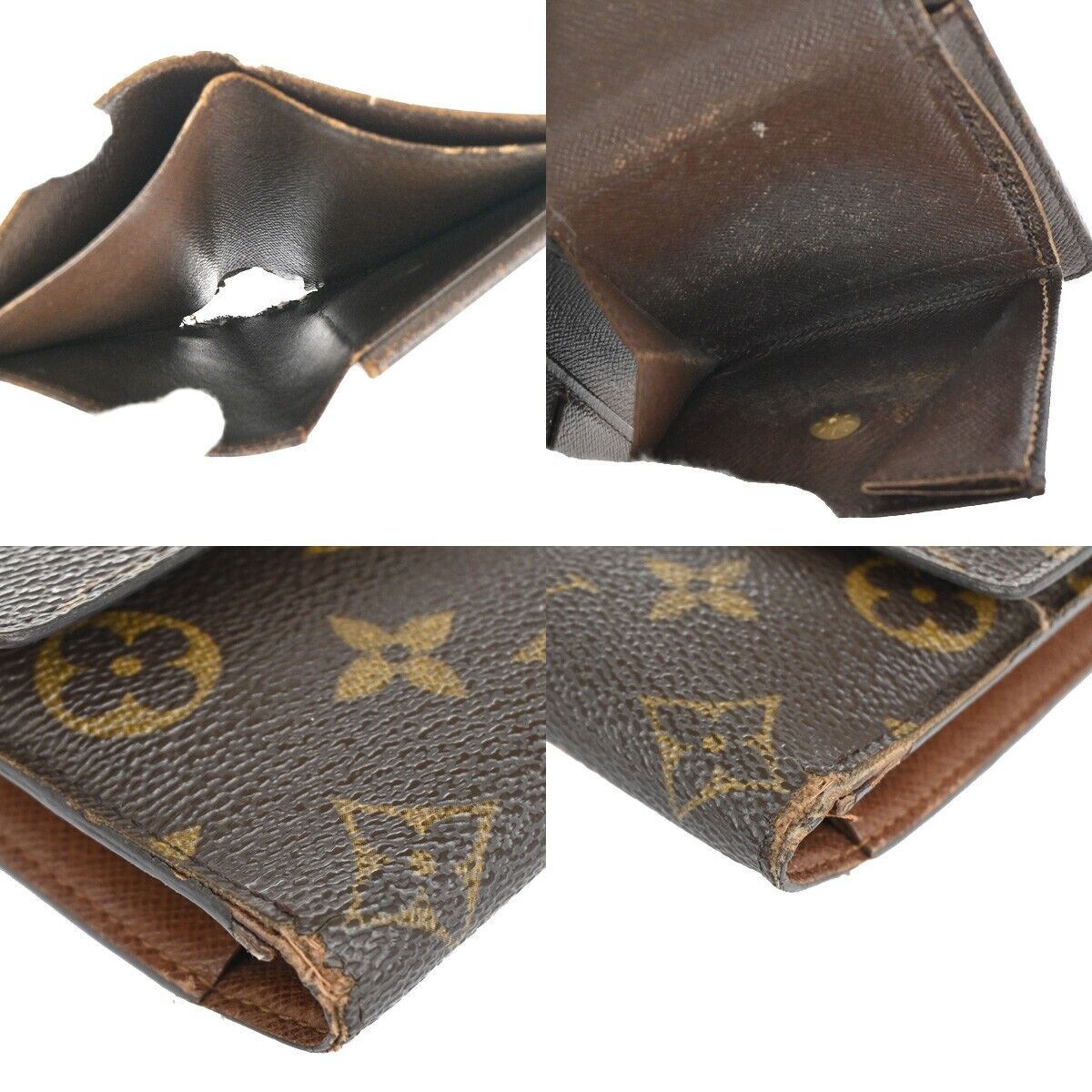 LOUIS VUITTON 4 Set Long Compact Wallet Monogram Epi Damier Leather 38GA632