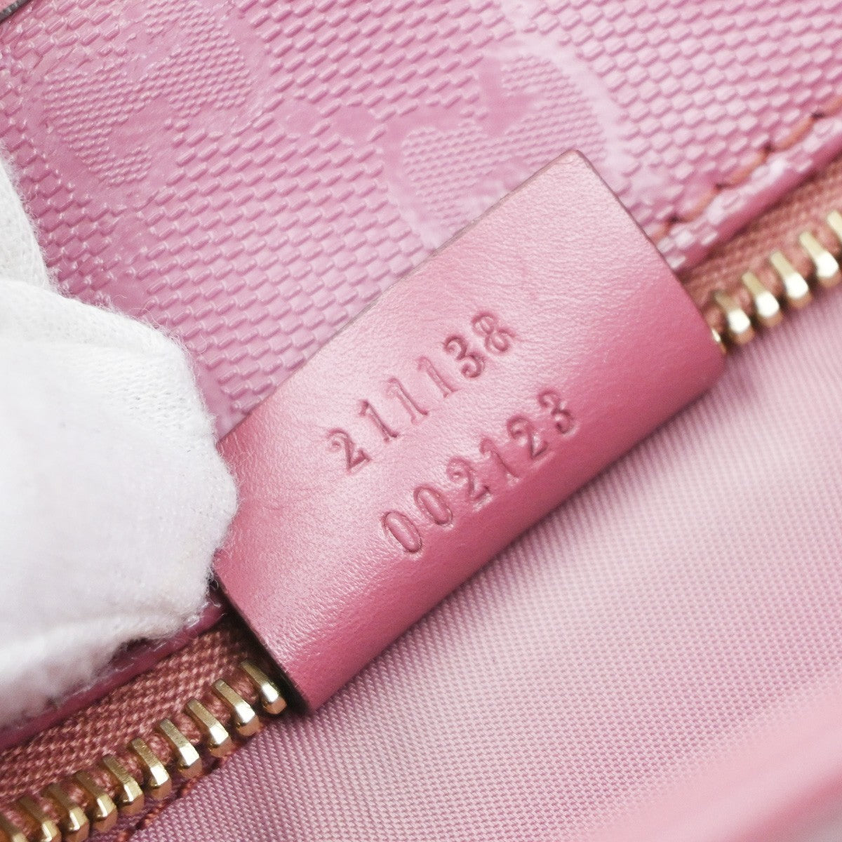 GUCCI Logo Imprime GG Pattern Shoulder Bag PVC Leather Pink GHW Italy 31KP453