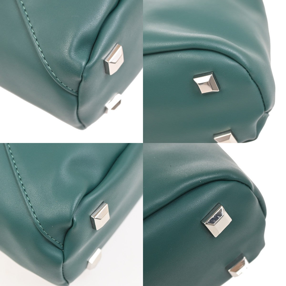 Maison Margiela Logo MM6 Mini Crossbody Shoulder Bag Leather Green 30YJ026
