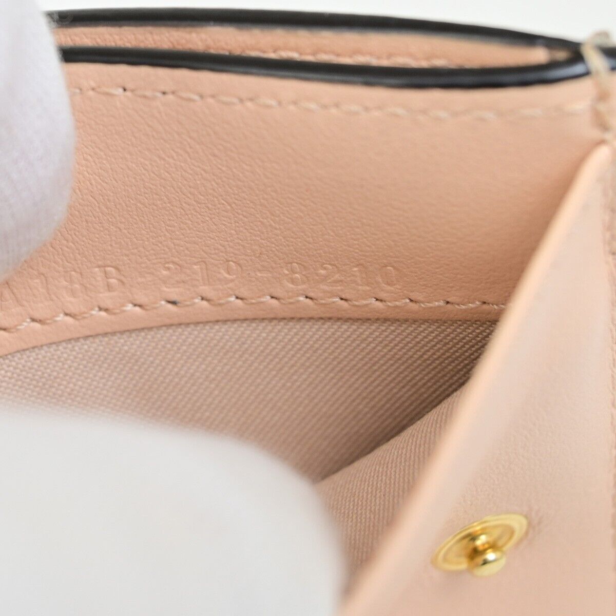 FENDI Zucca Pattern Mini Trifold Wallet Purse Leather Pink Italy 69FB178