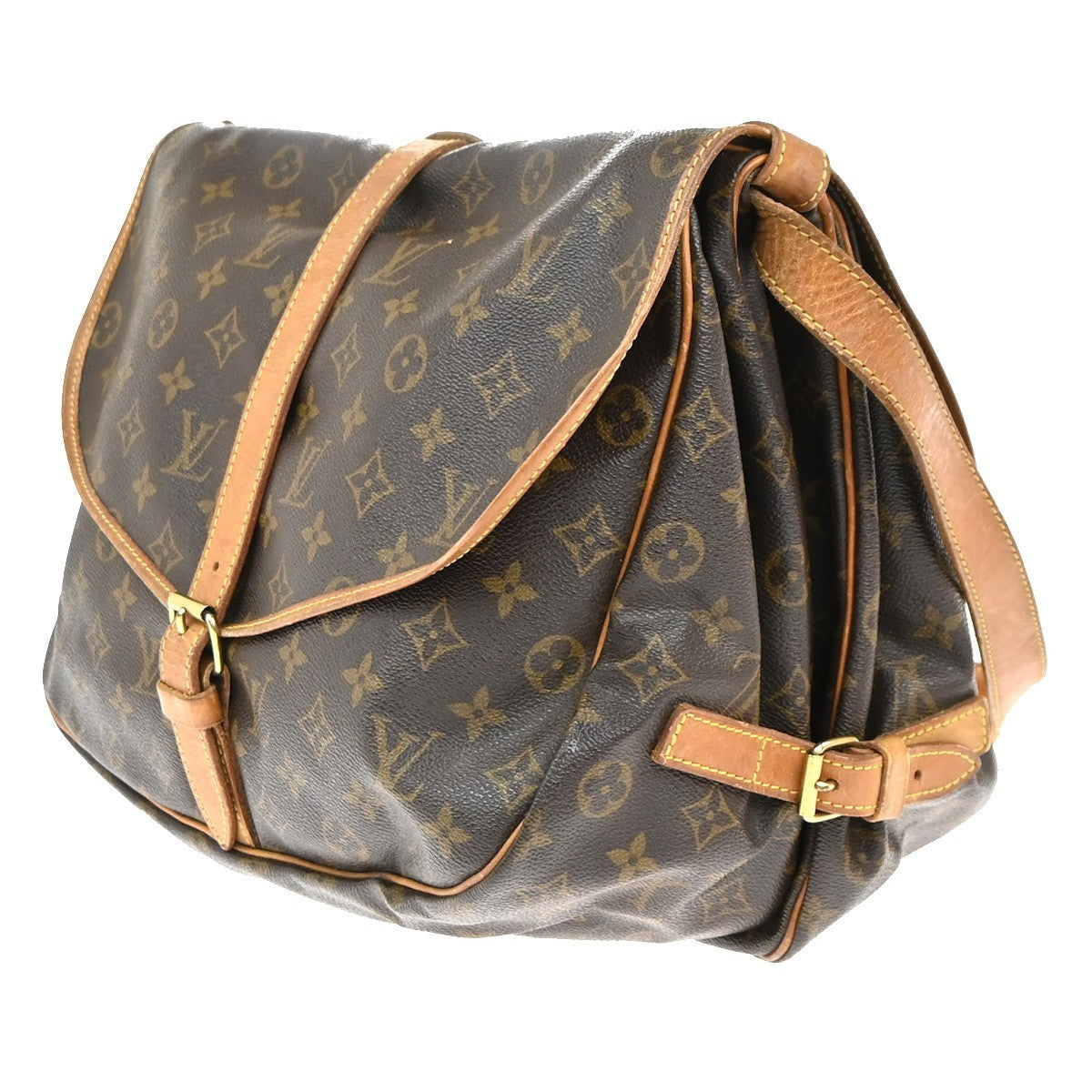 LOUIS VUITTON Saumur 35 Shoulder Bag Monogram Leather BN France M42254 82EG371