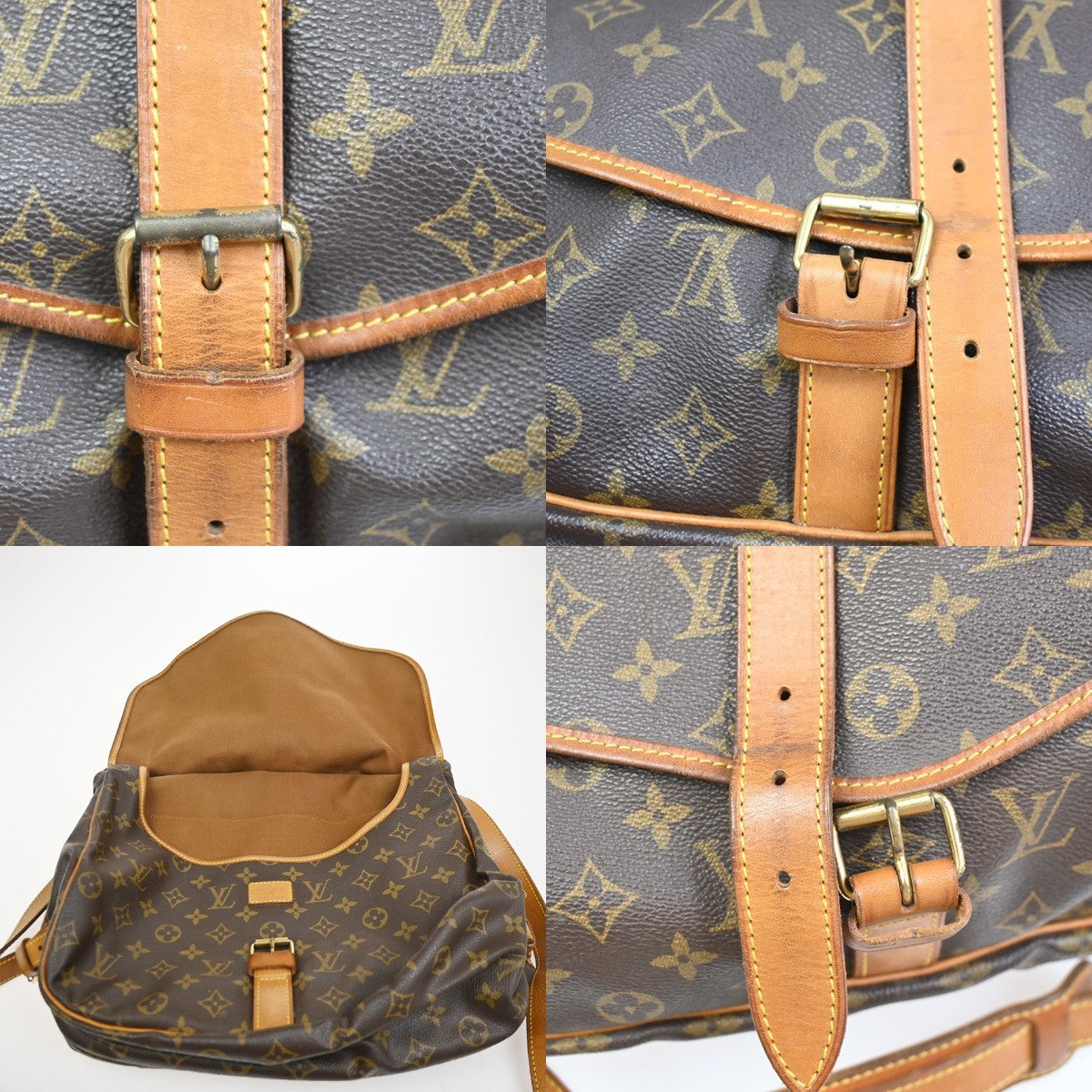 LOUIS VUITTON Saumur 35 Shoulder Bag Monogram Leather BN France M42254 78KC650