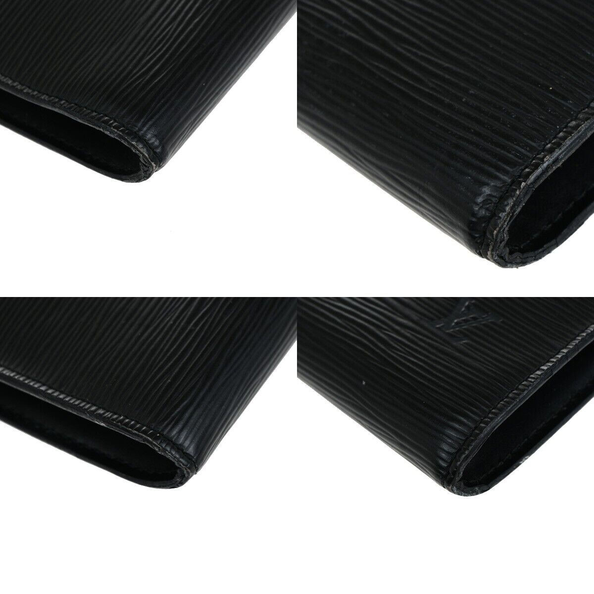 LOUIS VUITTON LV Pochette Accessoires Hand Bag Epi Leather Black M52942 31EB817