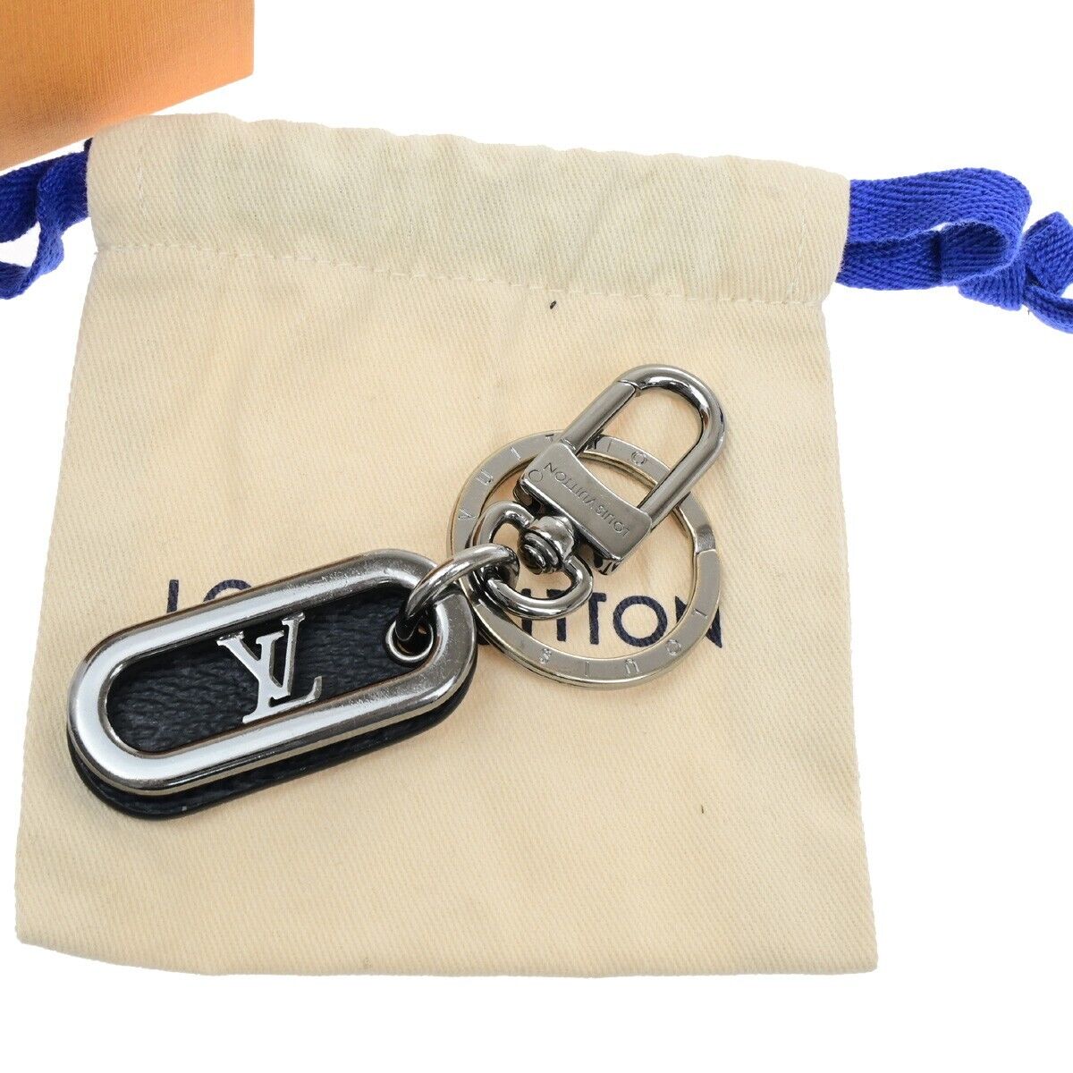 LOUIS VUITTON Porete Cles Key Chain Monogram Eclipse Black SHW M00927 67ED467