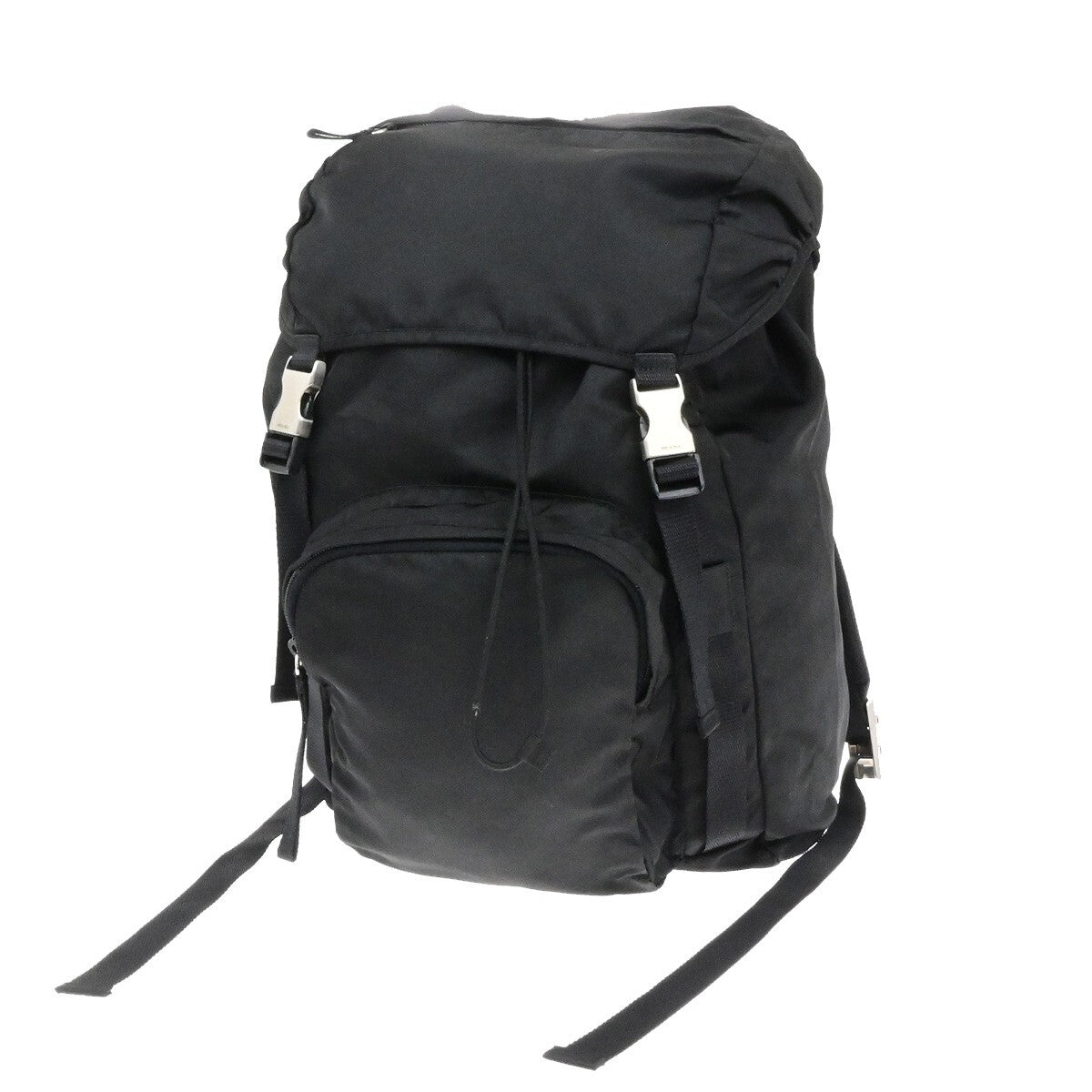 PRADA Logo Tessuto Backpack Bag Nylon Black Nero SHW Made in Italy 20RF241