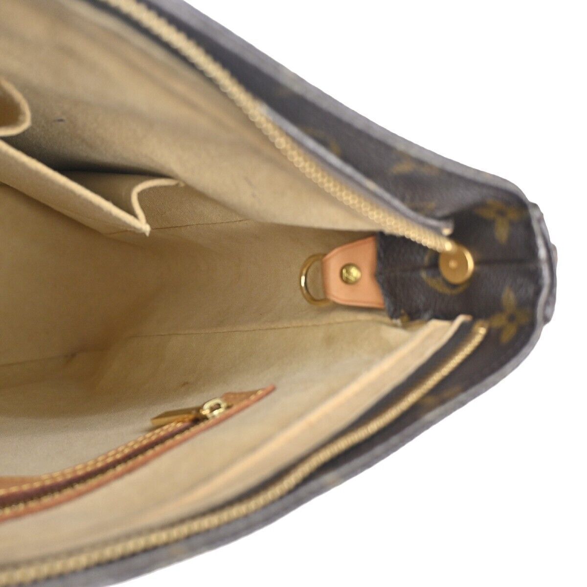 LOUIS VUITTON Logo Looping GM Shoulder Bag Monogram Leather Brown M51145 15GA174