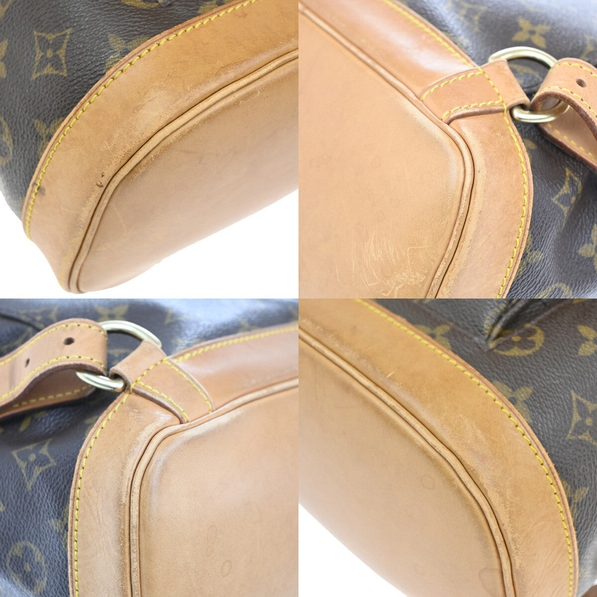 LOUIS VUITTON Montsouris MM Backpack Bag Monogram Leather Brown M51136 97EE233