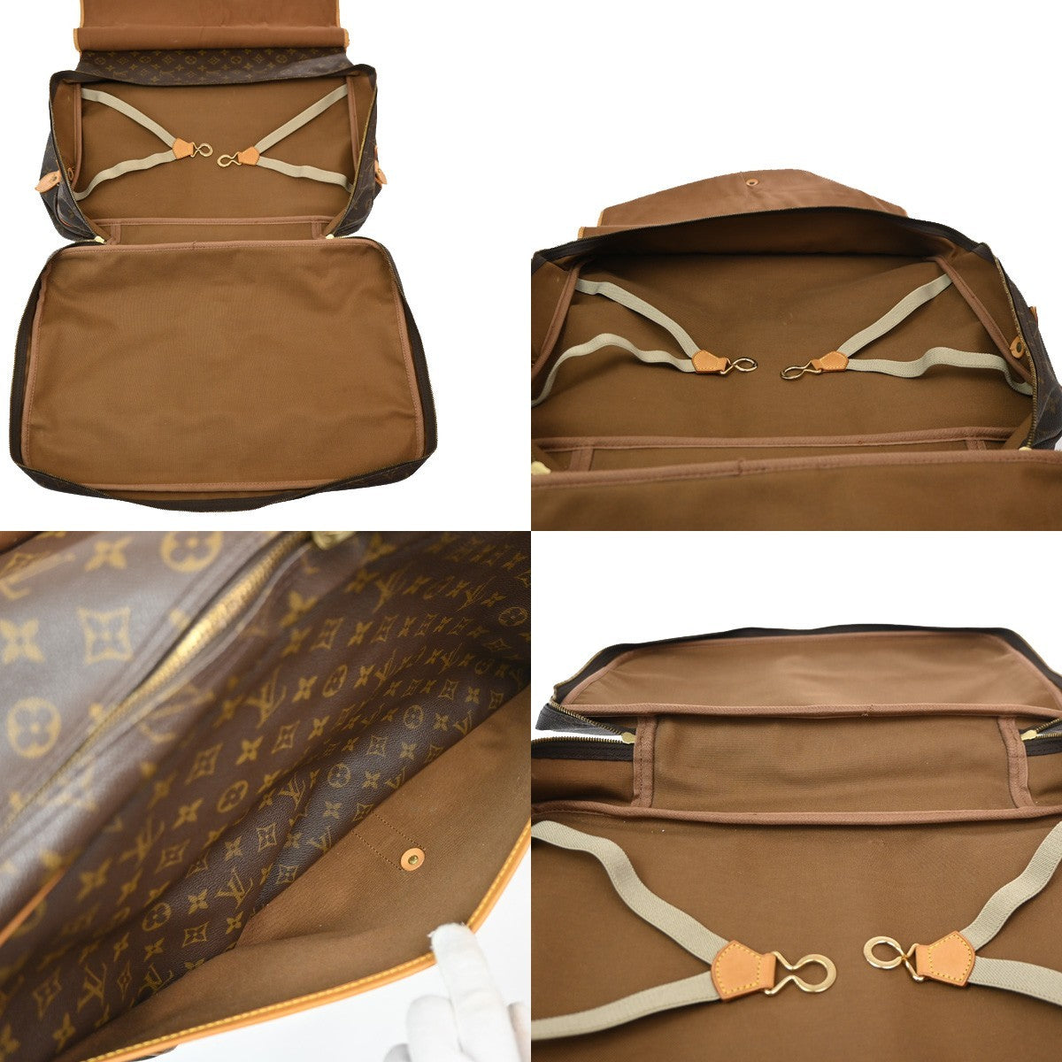 Louis Vuitton Sac Chasse Shoulder Hand Bag Monogram Leather Brown M41140 95PA019