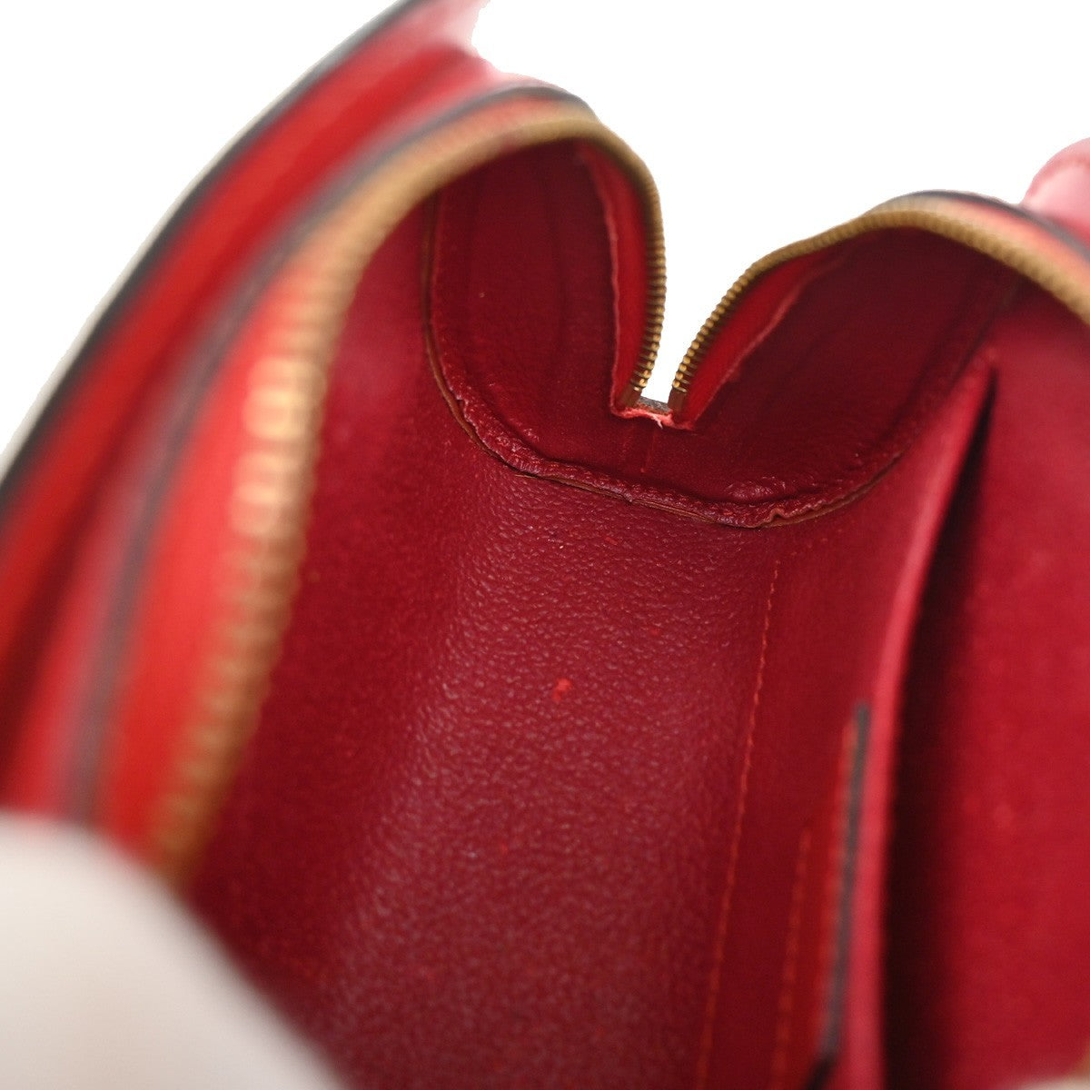 LOUIS VUITTON LV Logo Dauphine PM Pouch Bag Epi Leather Red M48447 02KP136
