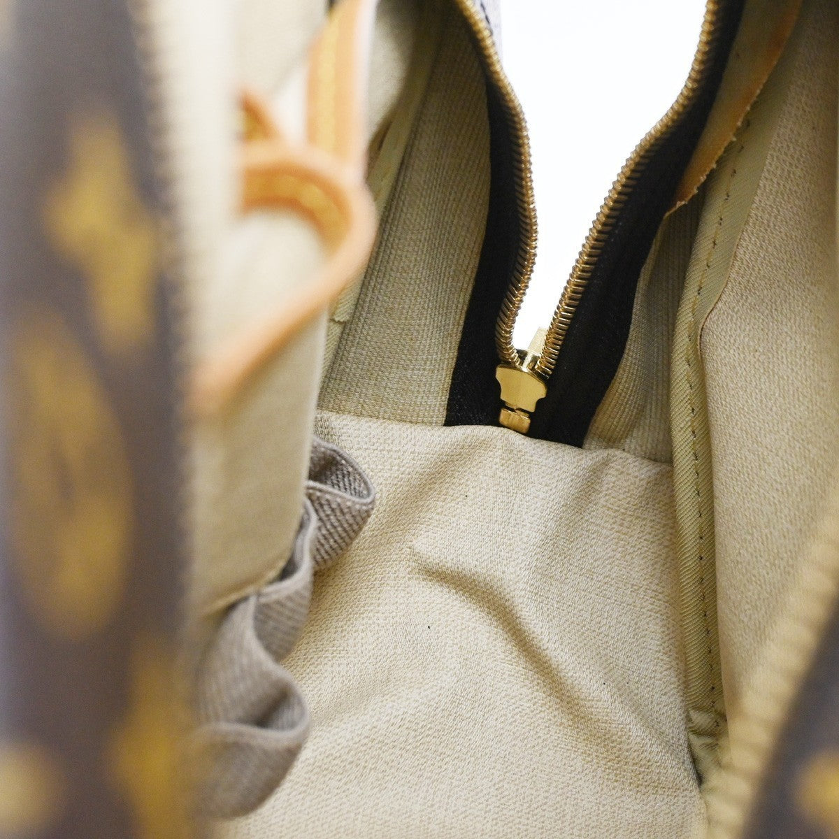 LOUIS VUITTON LV Logo Deauville Hand Bag Monogram Leather Brown M47270 82KC197