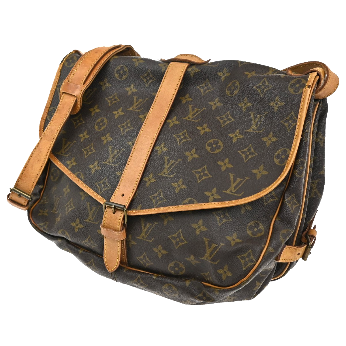 LOUIS VUITTON Saumur 35 Shoulder Bag Monogram Leather BN France M42254 31CA426