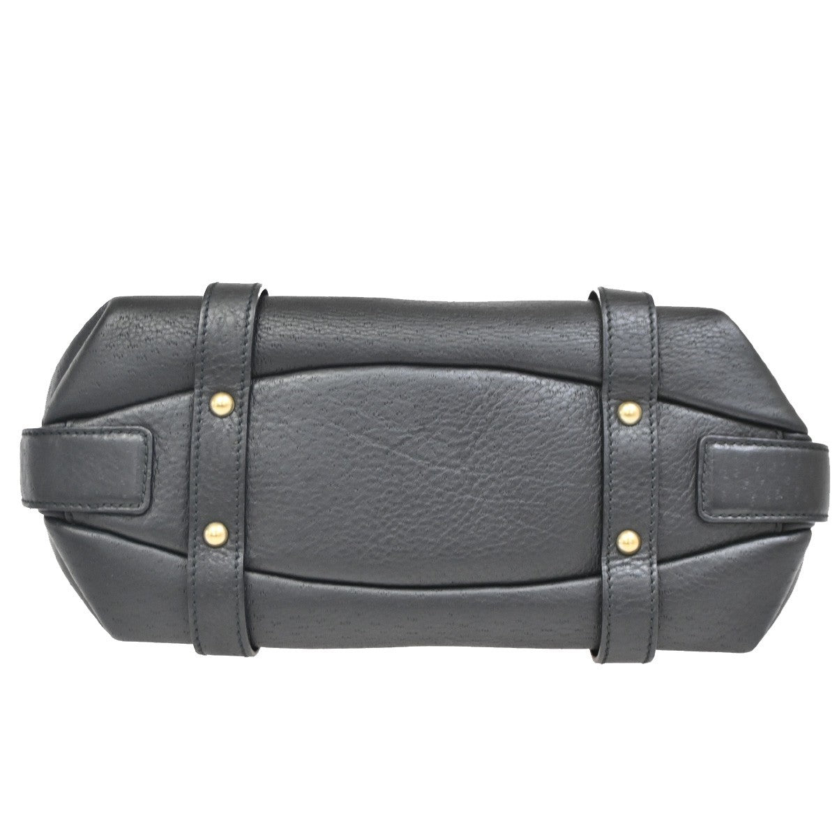 SALVATORE FERRAGAMO Gancini Shoulder Hand Bag Leather Black GHW 30DA049
