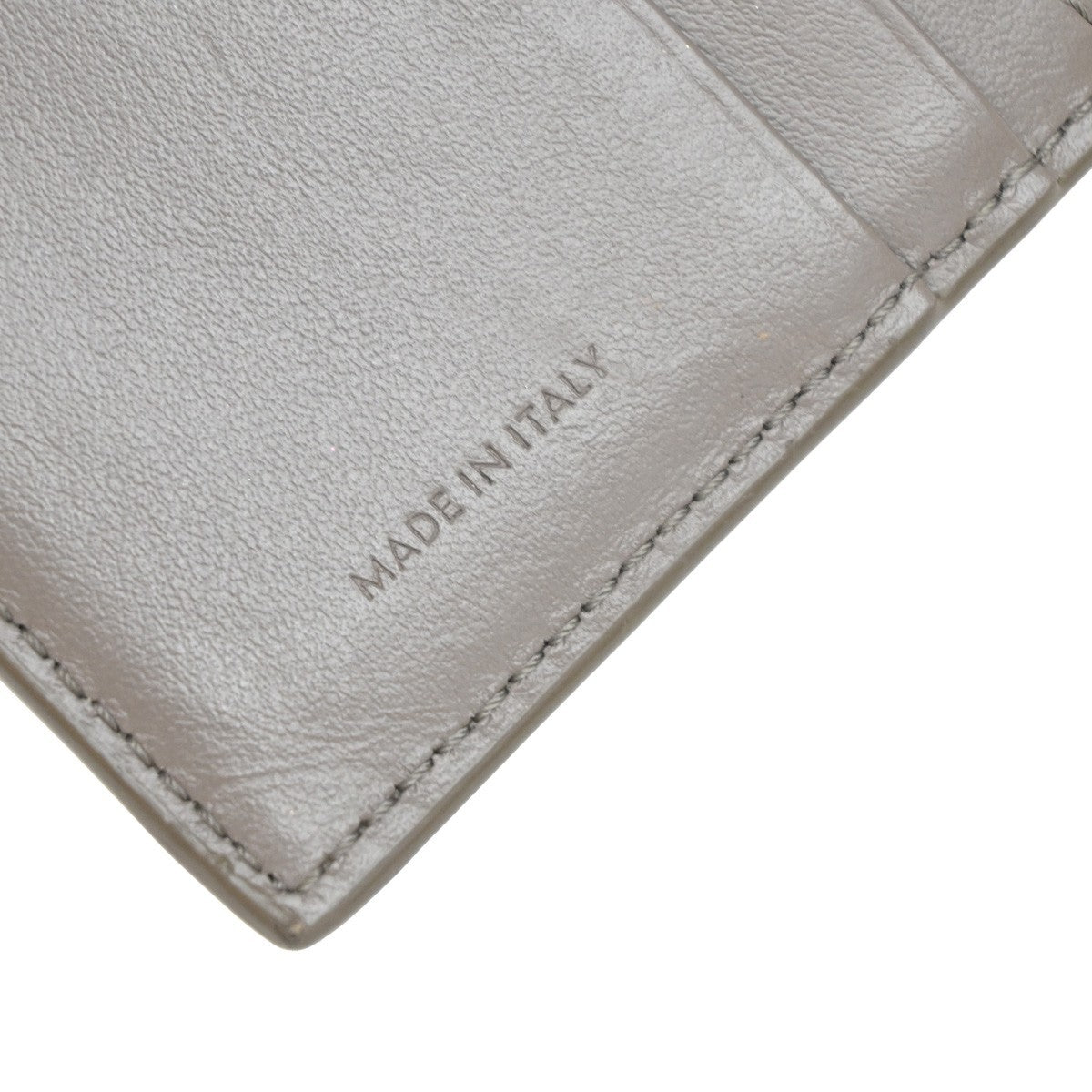CELINE Logo Coin Case Compact Wallet Leather Beige Italy 60EF796