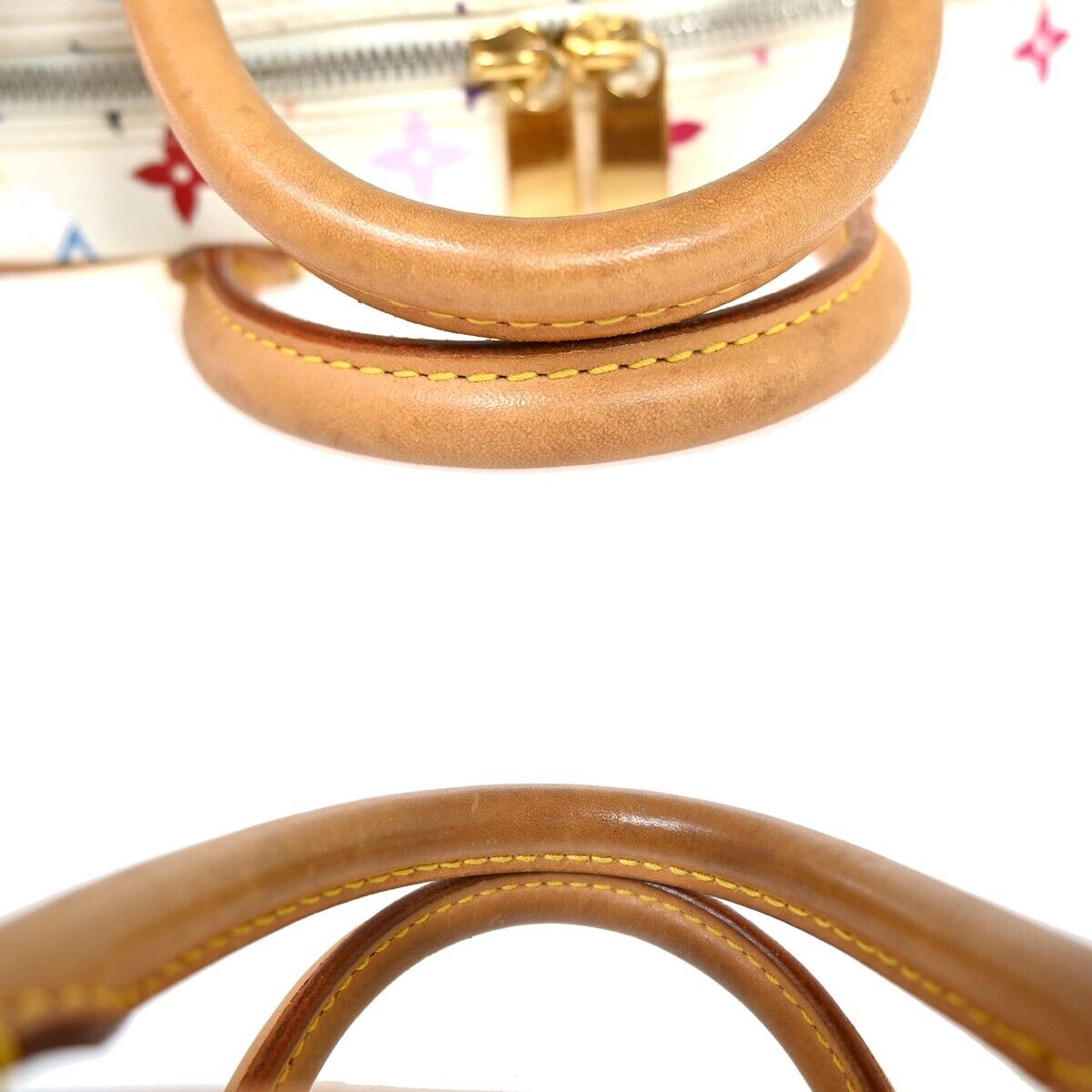 LOUIS VUITTON Trouville Hand Bag Monogram Multi Leather White M92663 40EA297