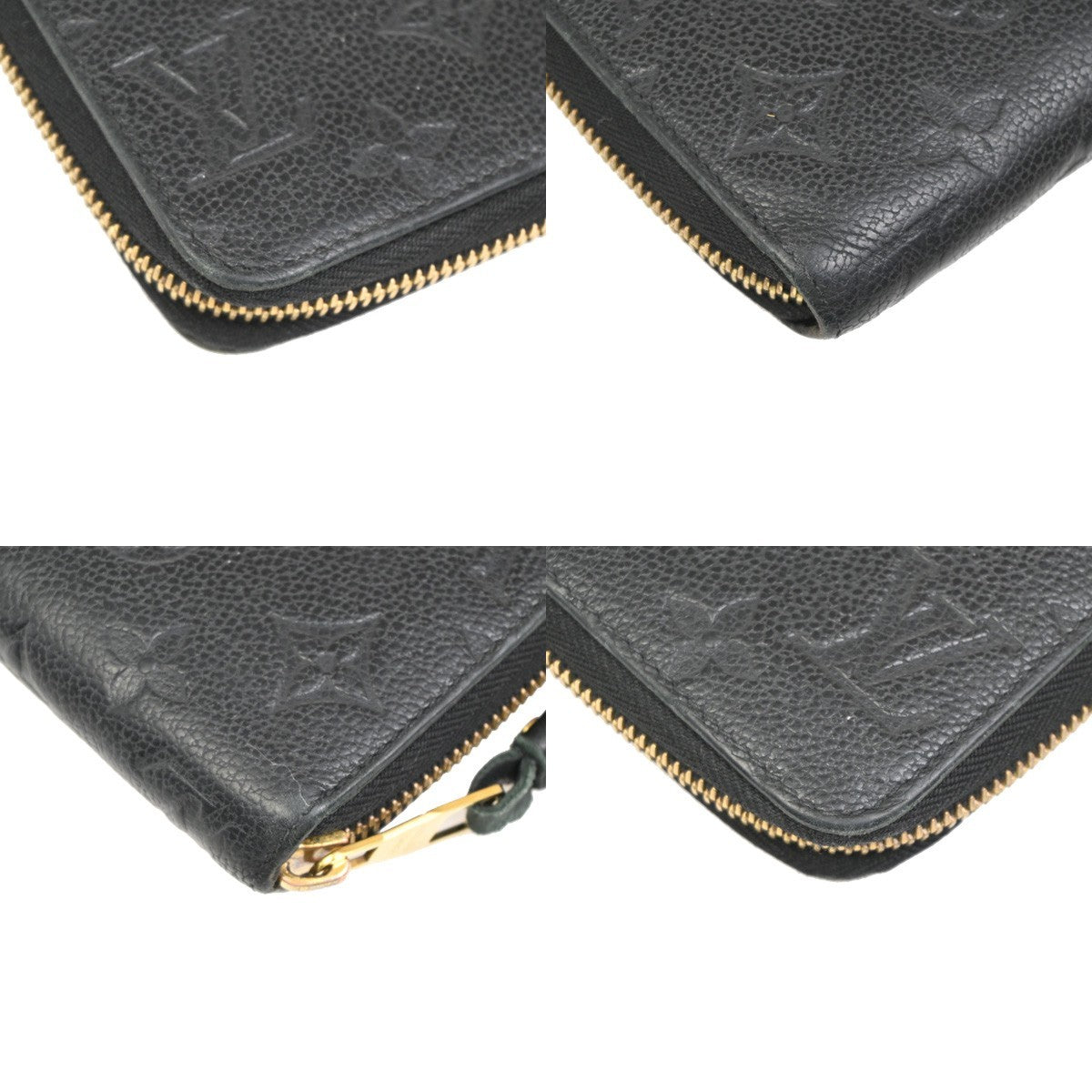 LOUIS VUITTON Zippy Wallet Long Wallet Monogram Empreinte Black M60571 80ZA255
