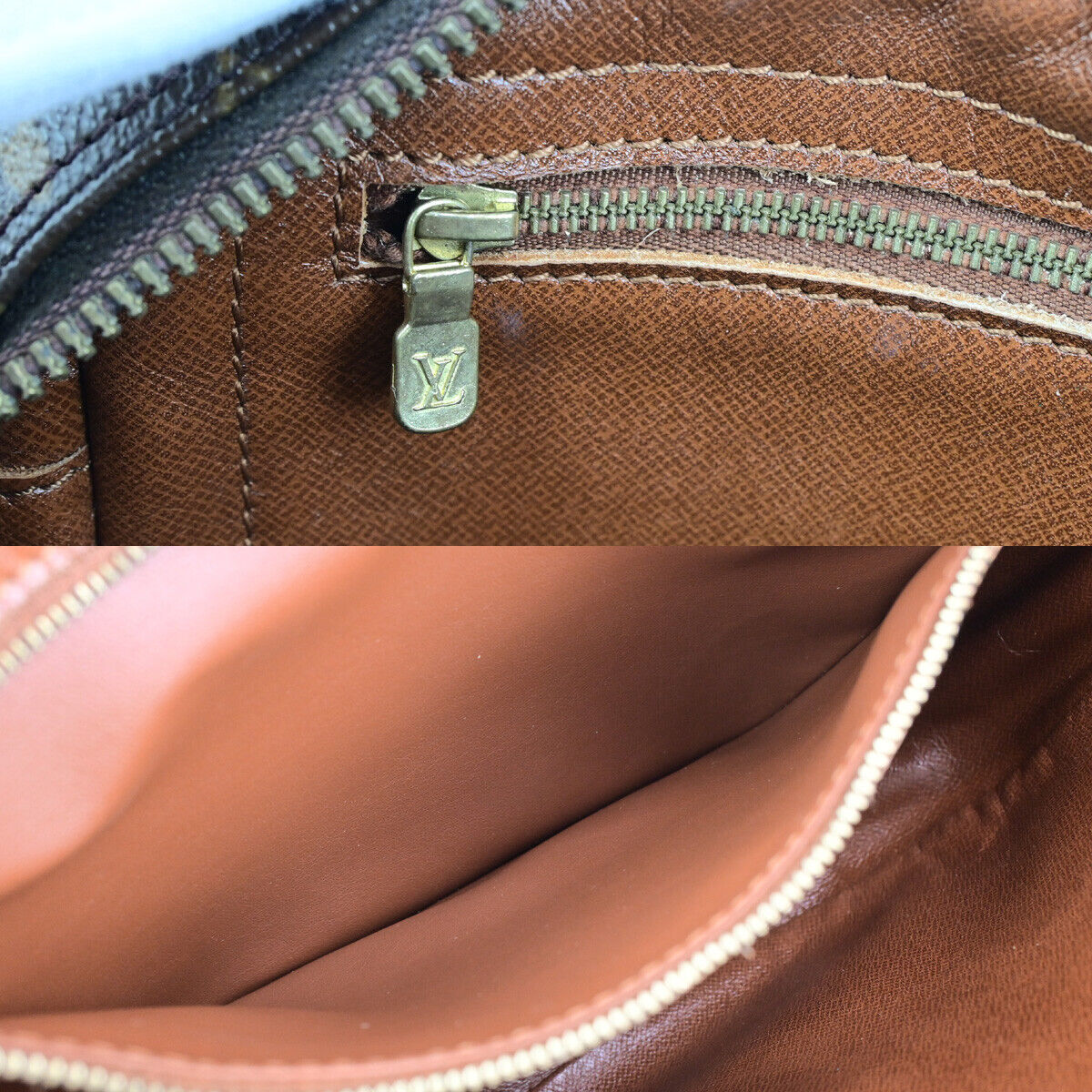 LOUIS VUITTON Jeune Fille GM Shoulder Bag Monogram Leather Brown M51225 37YG600