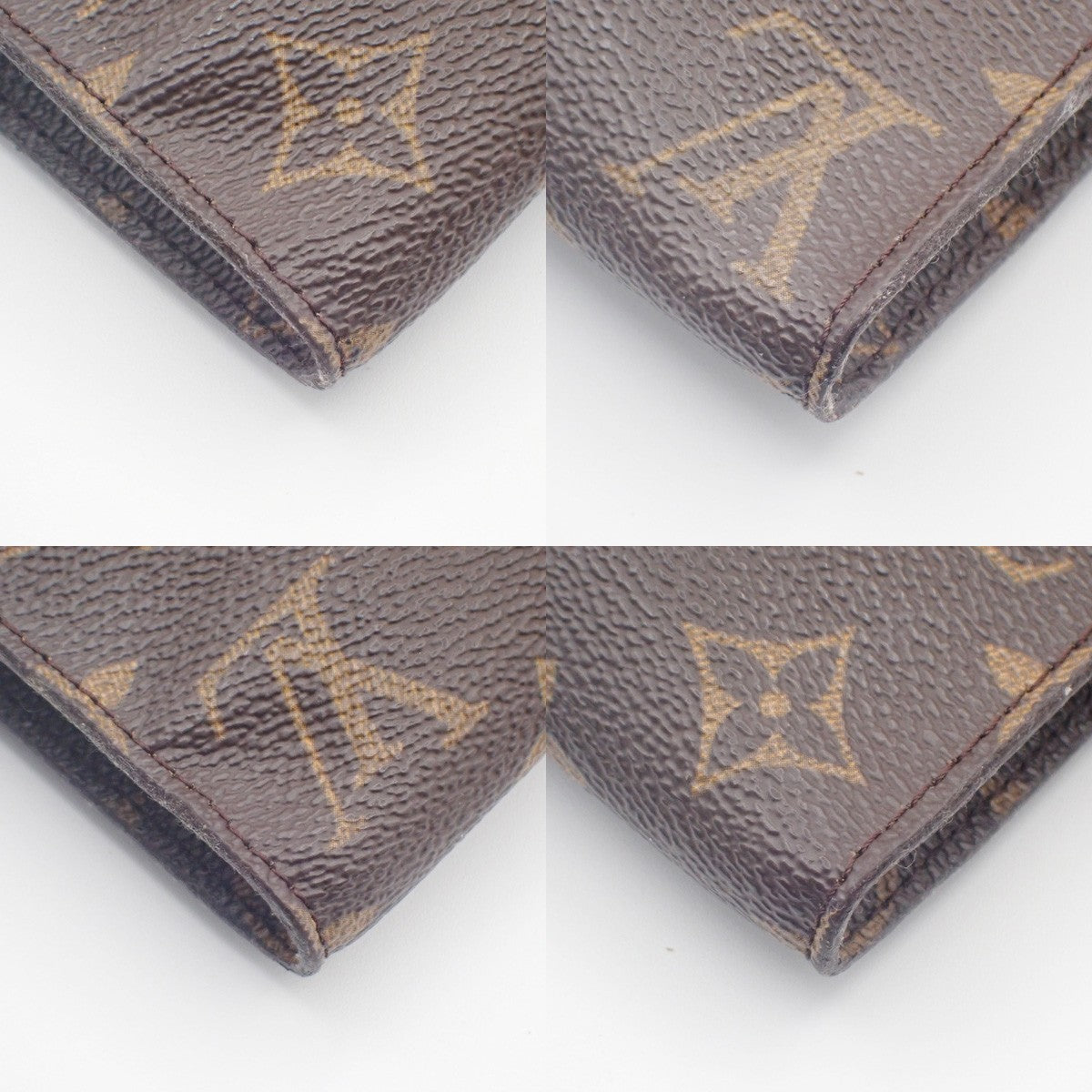 LOUIS VUITTON LV Logo Bucket GM Pouch Bag Monogram Leather Brown Gold 05KC807