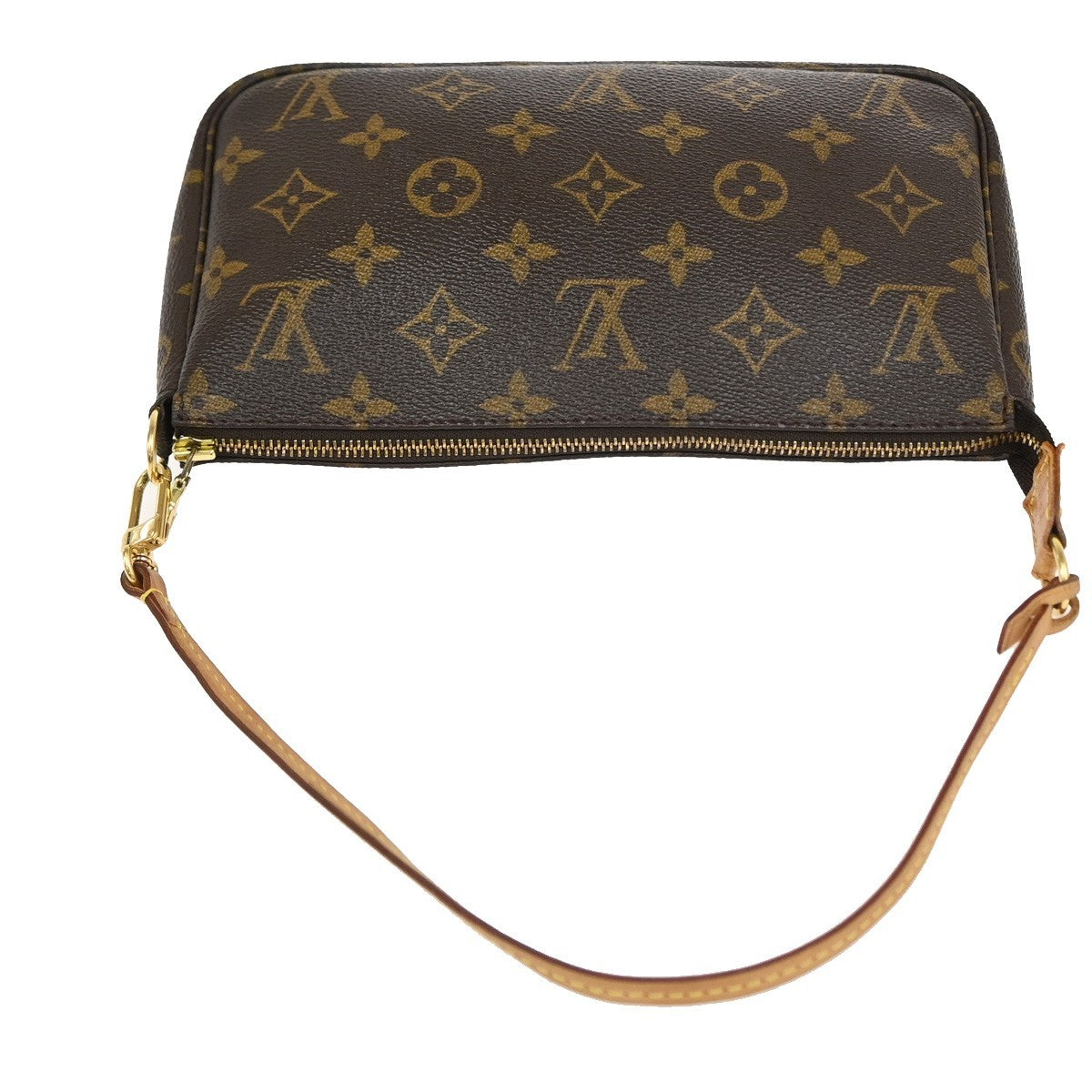 LOUIS VUITTON Pochette Accessoires Hand Bag Monogram Leather BN M51980 72PA024