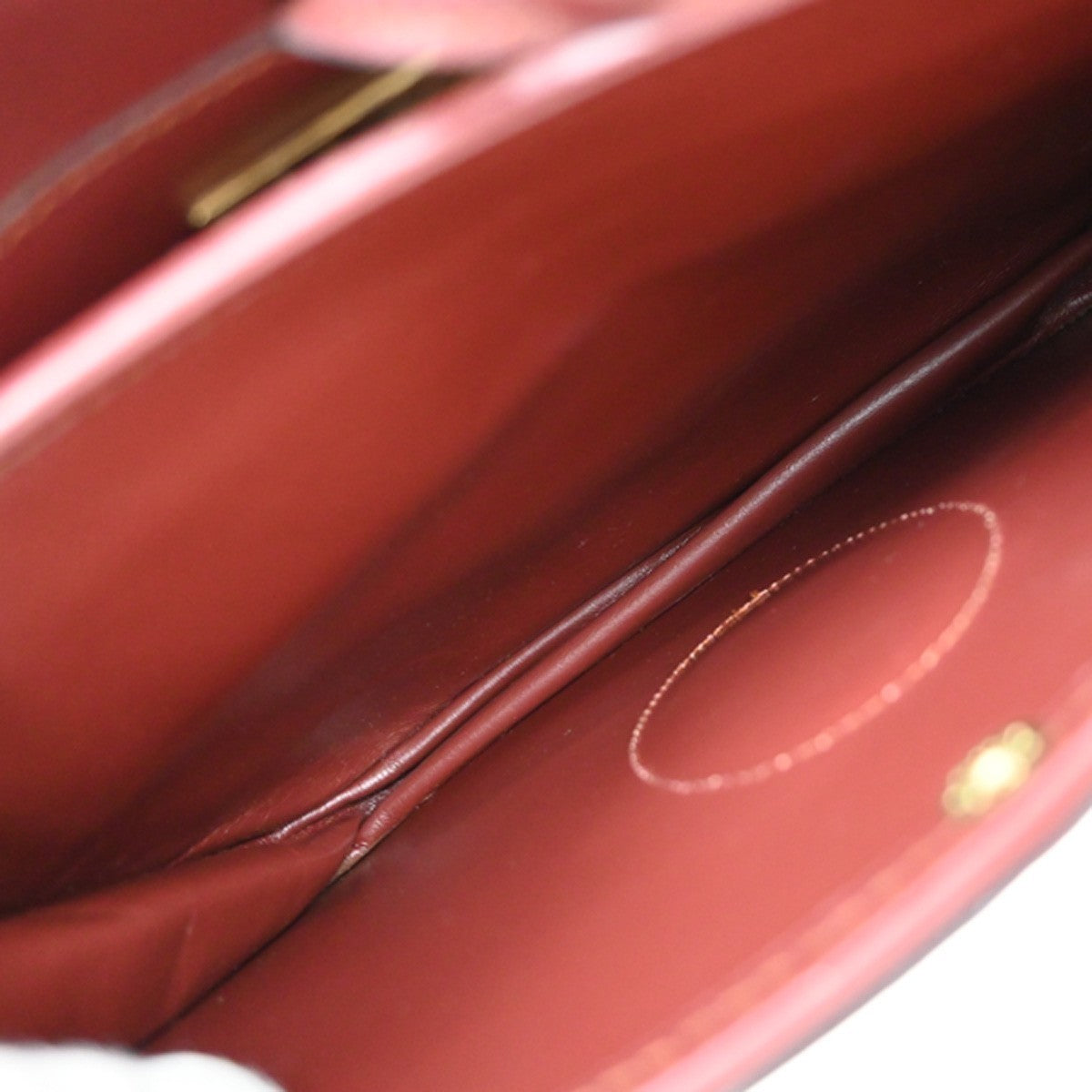 MUST DE CARTIER 2C Logo Crossbody Shoulder Bag Leather Red GHW 66CA367