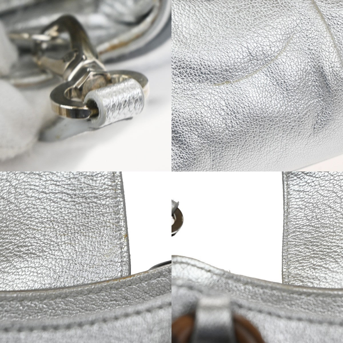 SALVATORE FERRAGAMO Gancini Marissa Chain 2way Shoulder Hand Bag Leather 31MA482