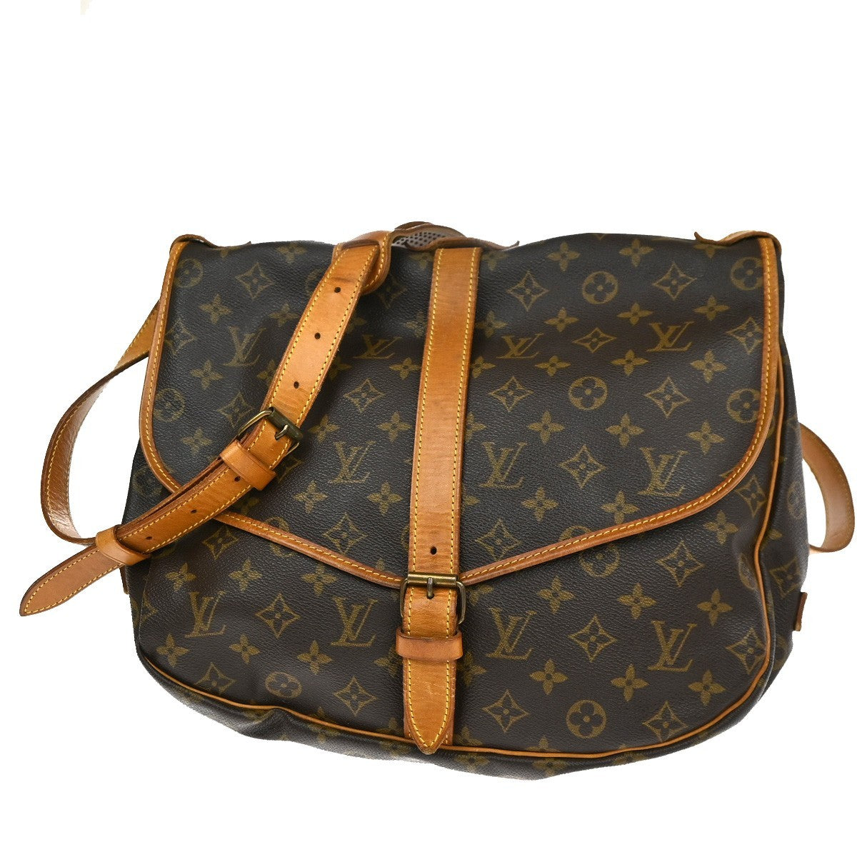 LOUIS VUITTON Saumur 35 Shoulder Bag Monogram Leather BN France M42254 70TA659