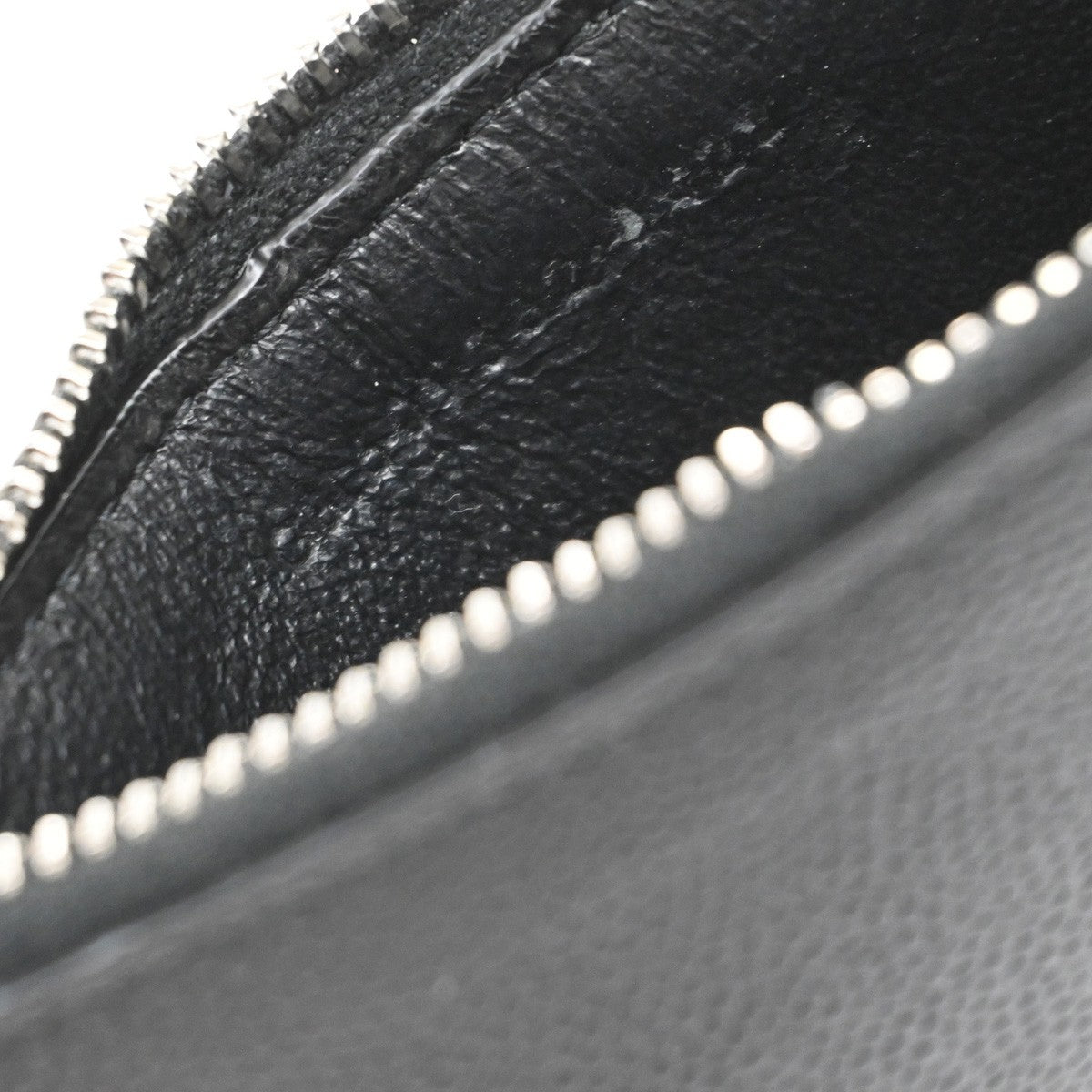 SAINT LAURENT Logo Compact Card Coin Case Wallet Leather Black Italy 60EF917