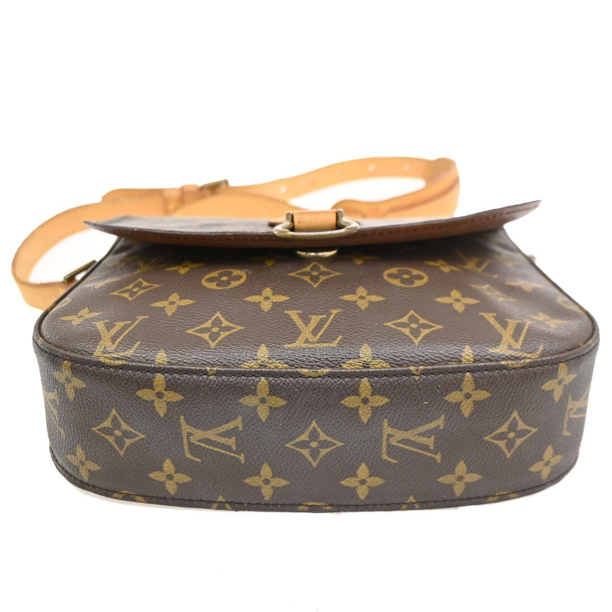 LOUIS VUITTON Saint Cloud GM Shoulder Bag Monogram Leather Brown M51242 35PA073